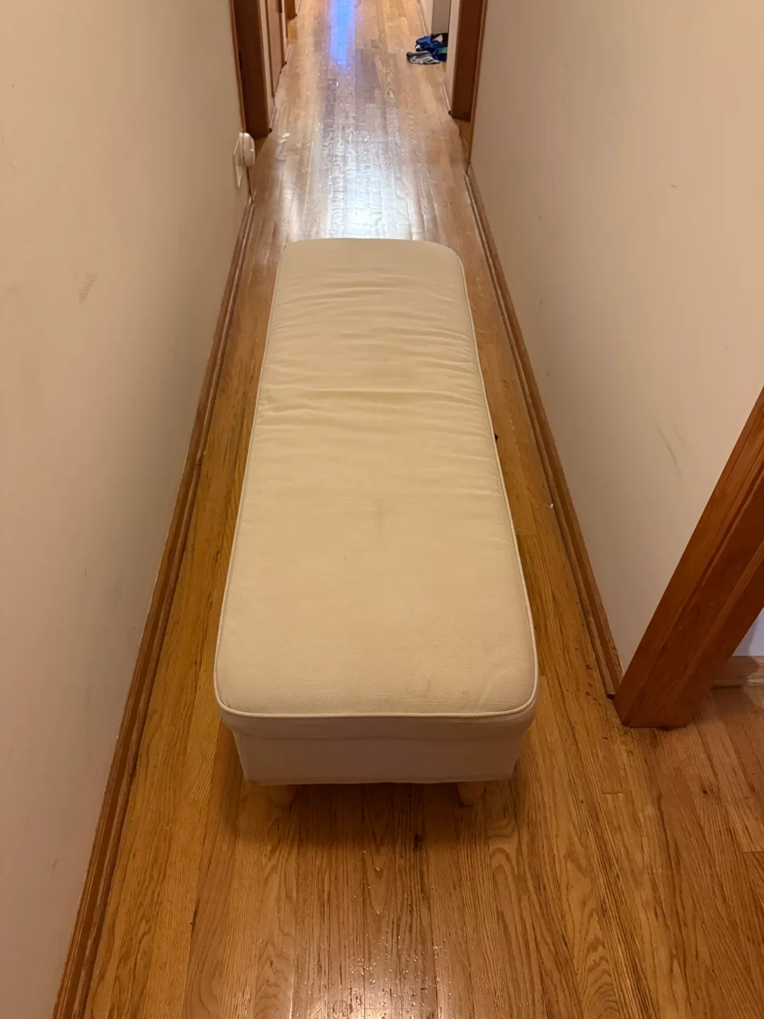 Upholstered Ottoman Bench with storage thumbnail