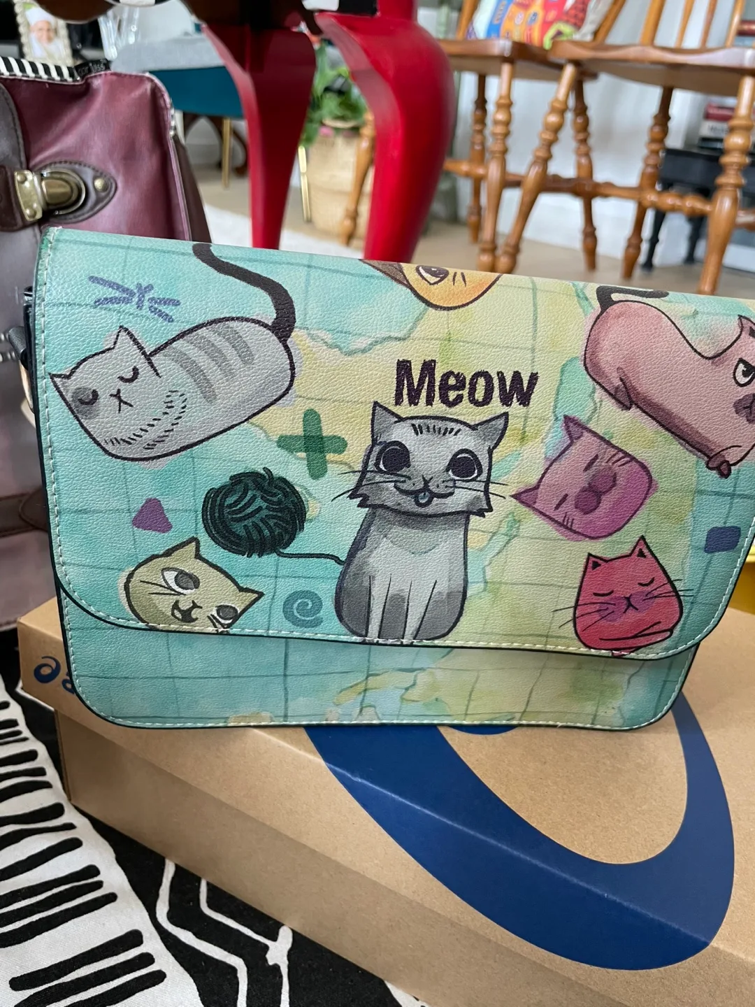 Cat Print Crossbody Bag thumbnail