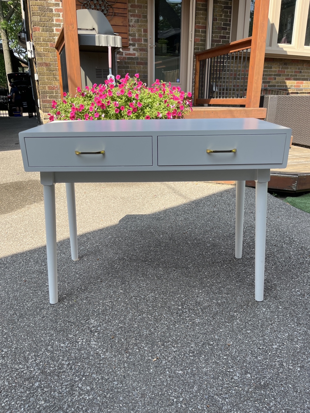 White Desk with Drawers