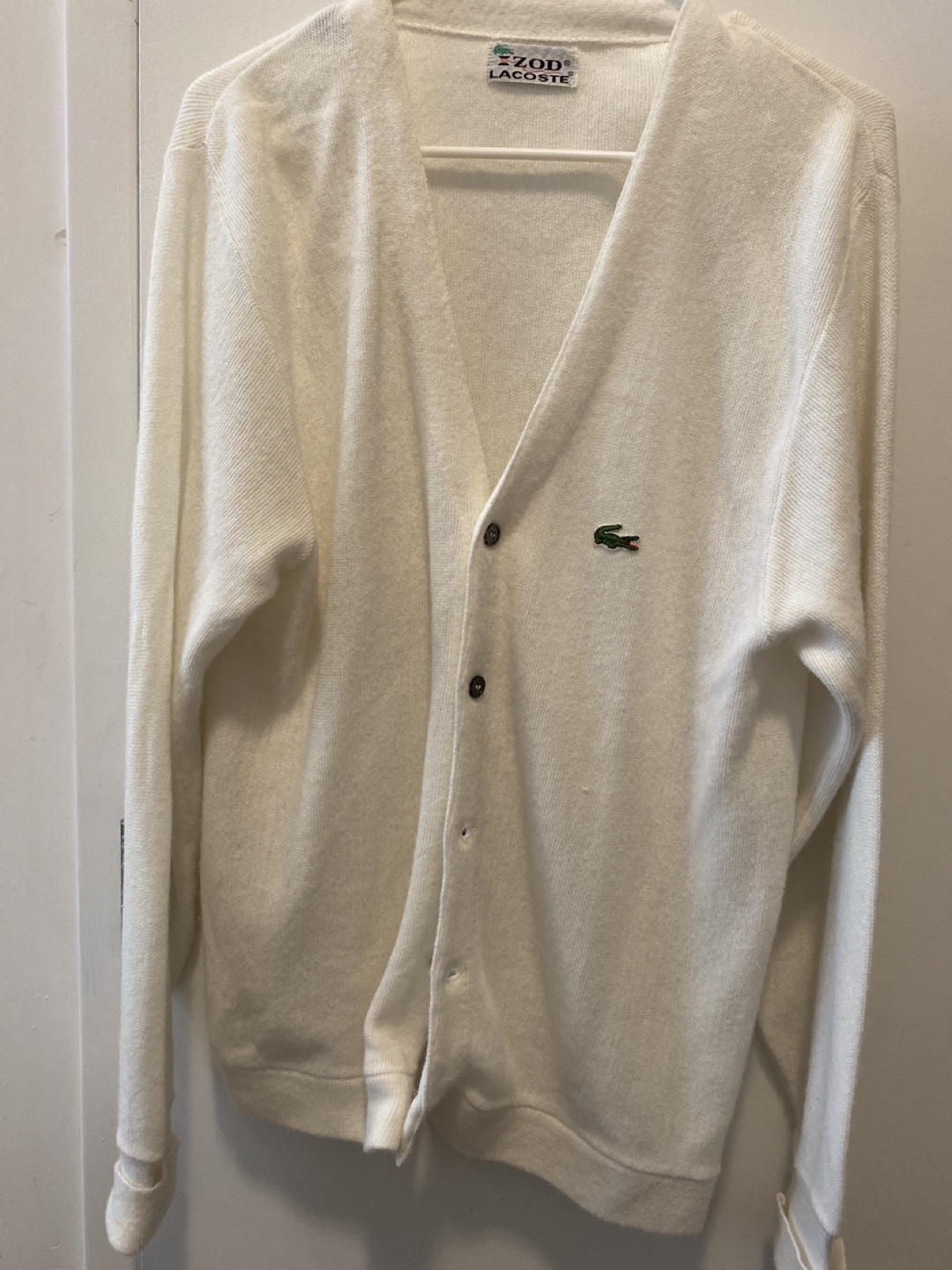 IZOD Lacoste Cream Cardigan