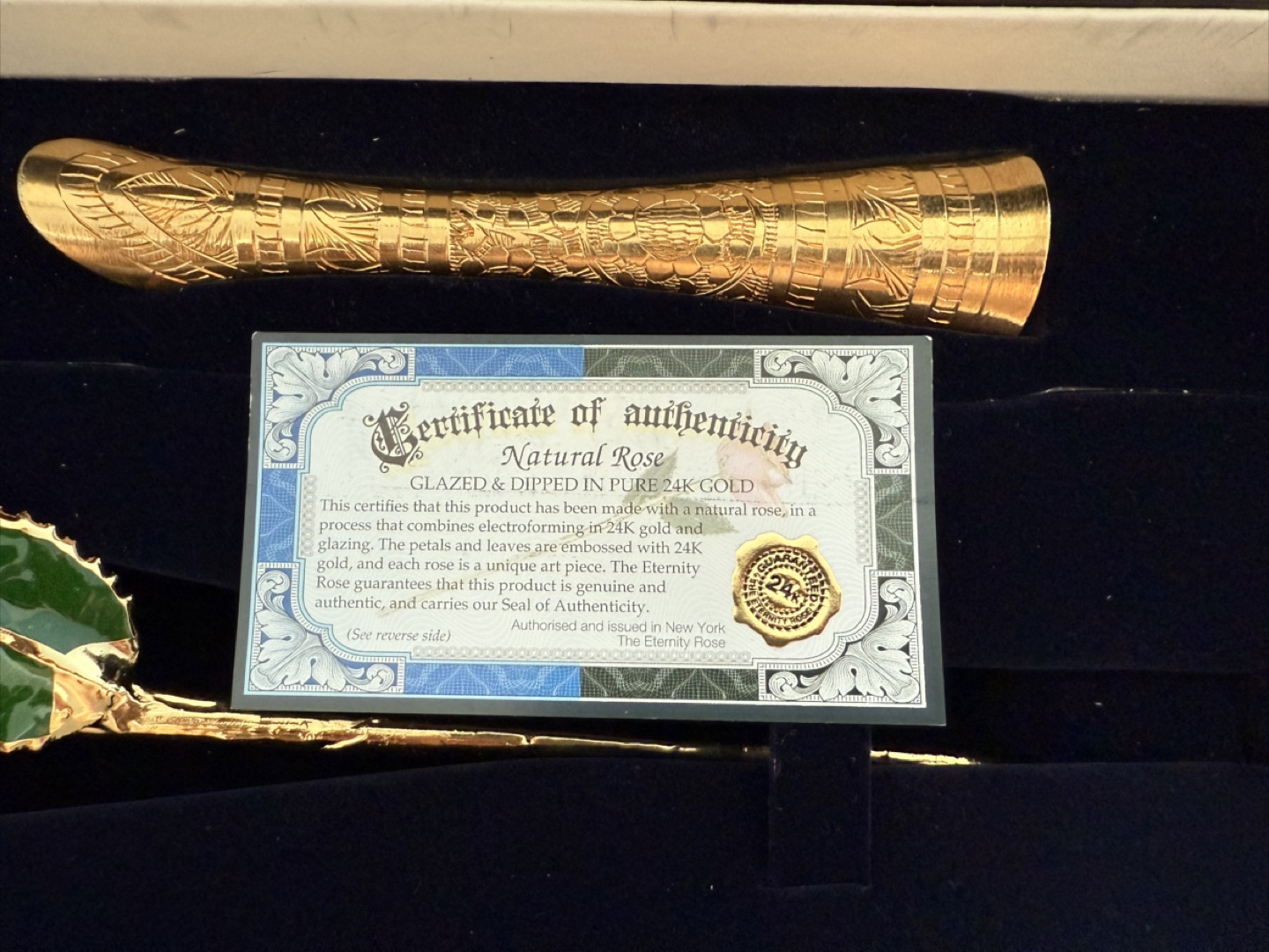 The Eternity Rose 24K Gold Dipped Rose - New in Box - photo 2