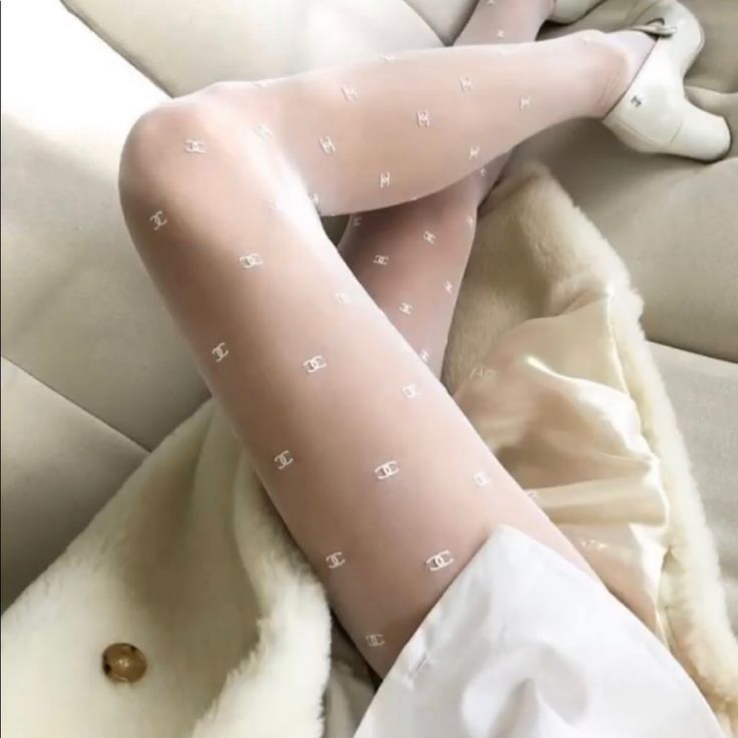 Chanel pattern inspired tights new $20 for both