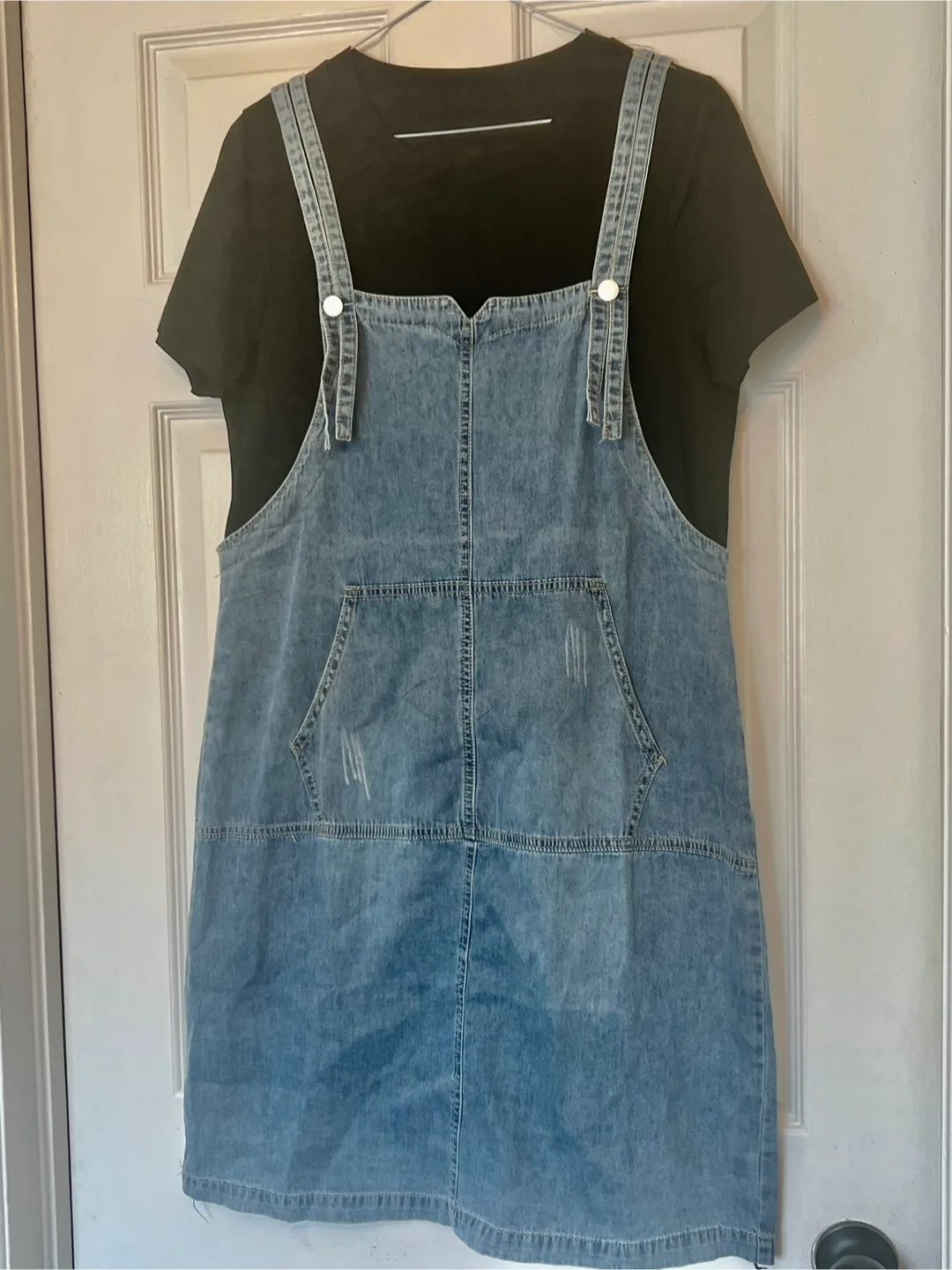 Denim Overall Dress - Blue thumbnail