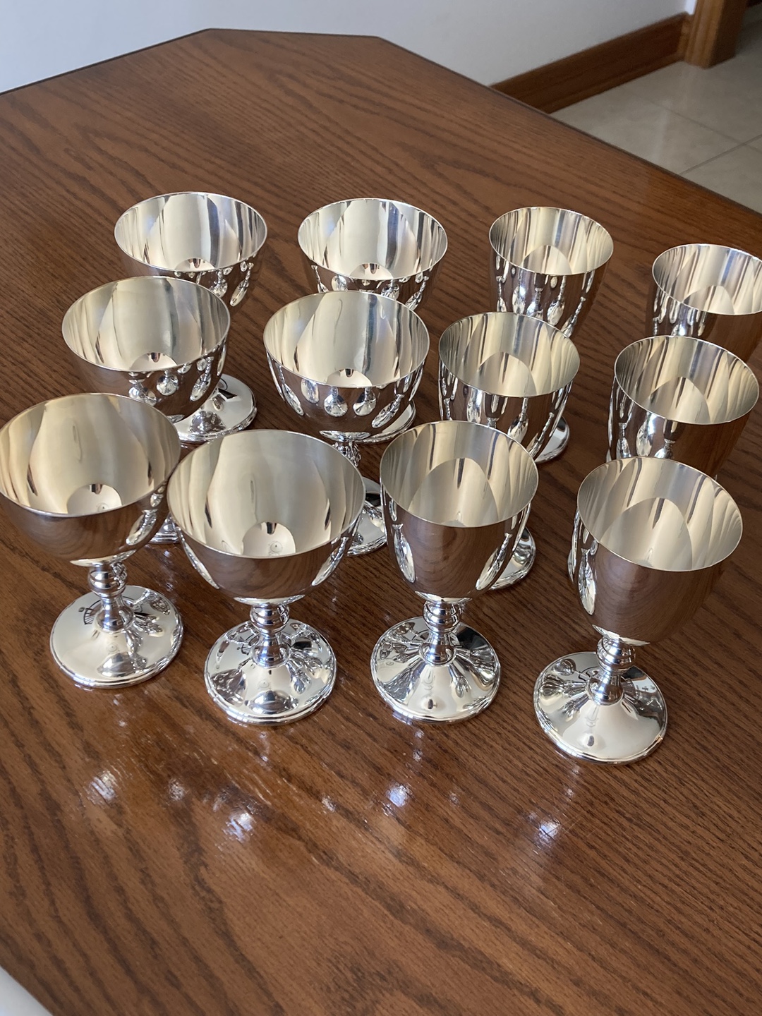 Set of Silver Plated Goblets - photo 4