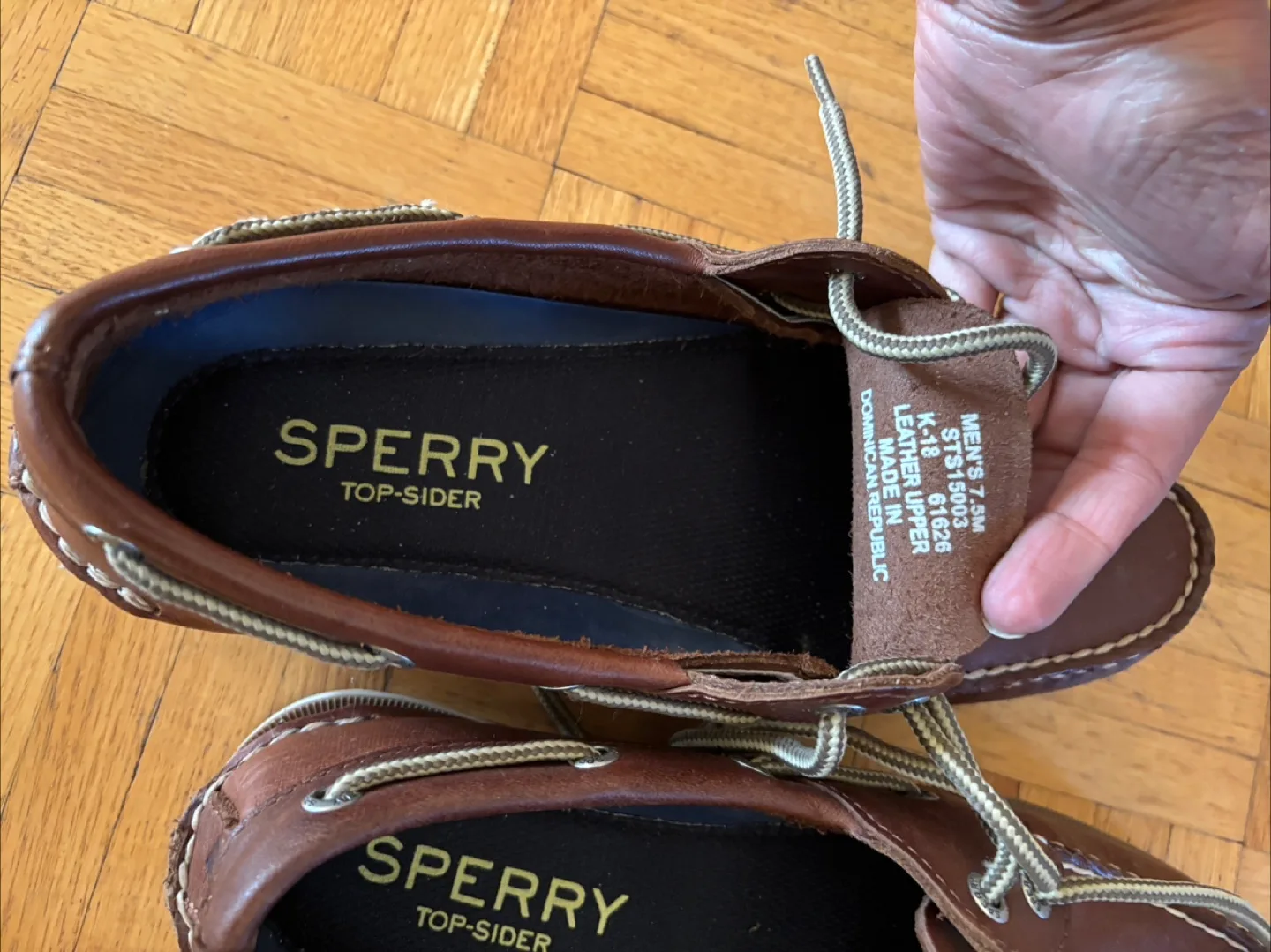 Sperry Top-Sider Brown Leather Boat Shoes - Size 7.5M image indicator(2)