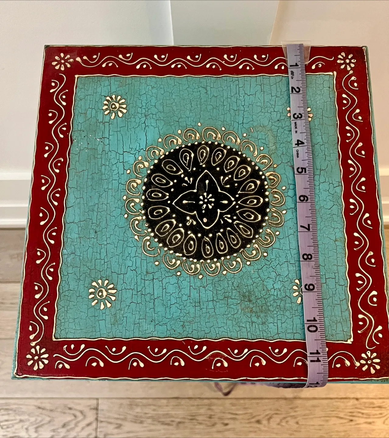 Decorated Accent Table with Drawer image indicator(3)