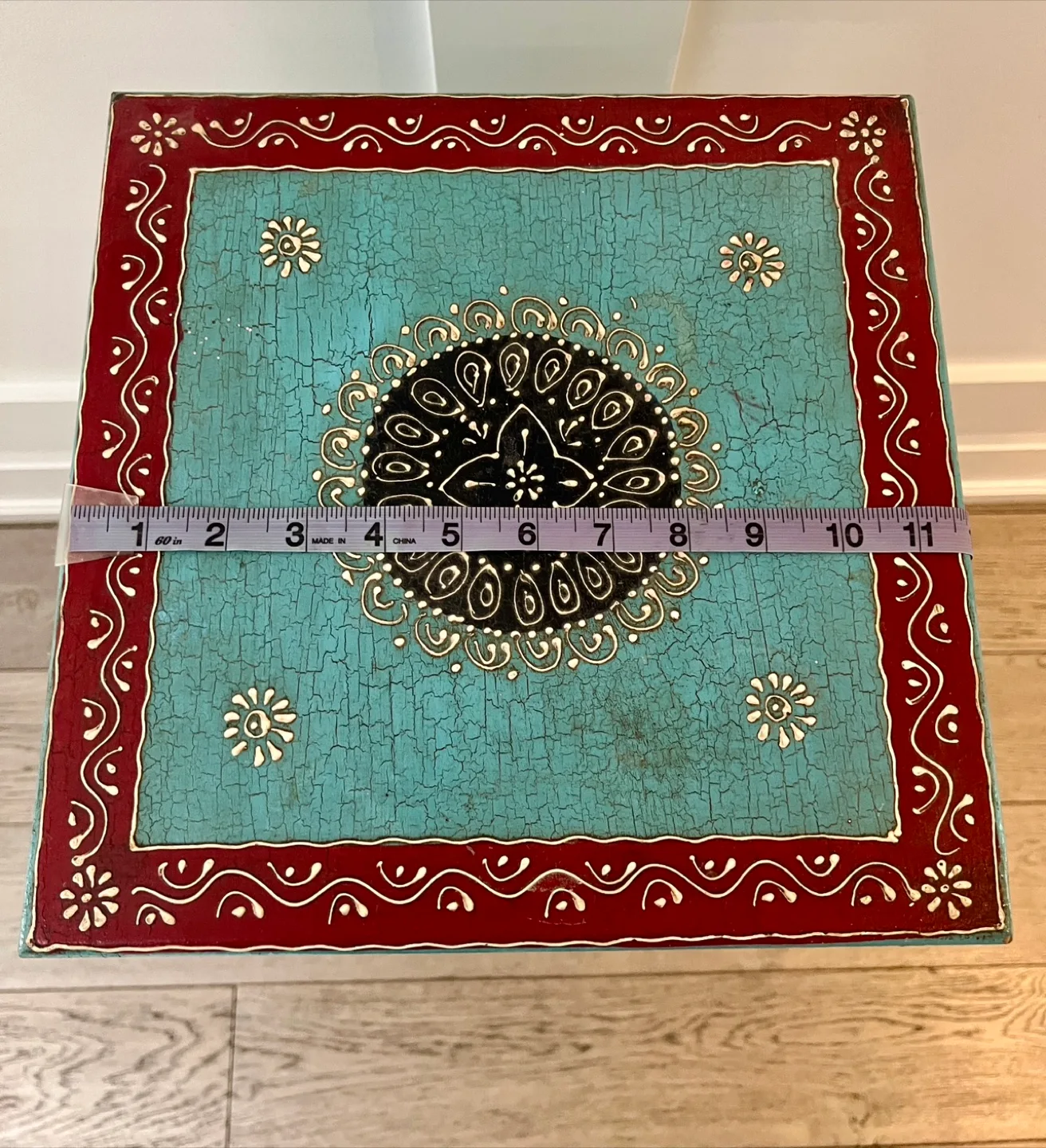 Decorated Accent Table with Drawer image indicator(6)