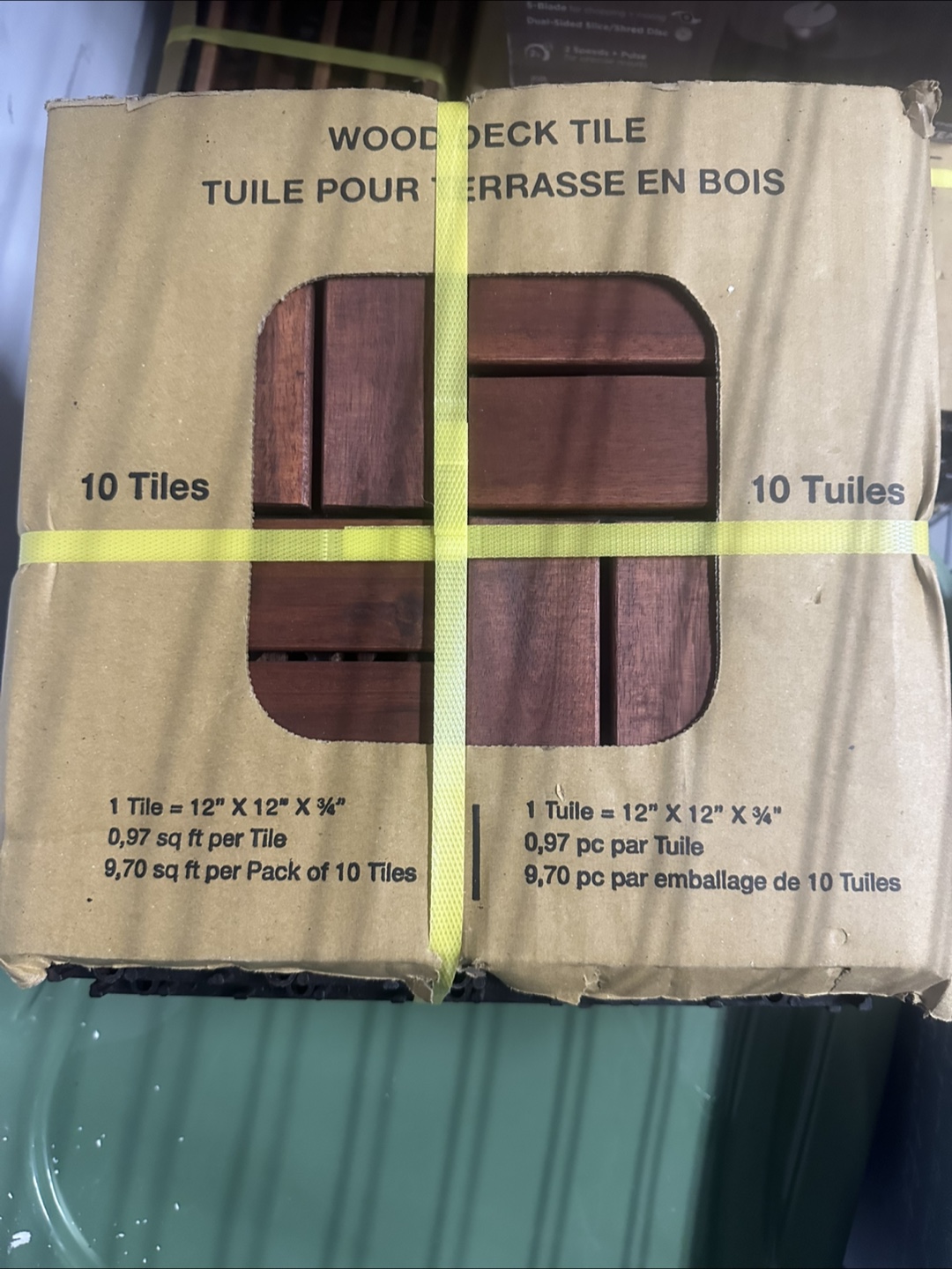 2 Packs (Technoflex Wood Deck Tiles - 10 Tiles)