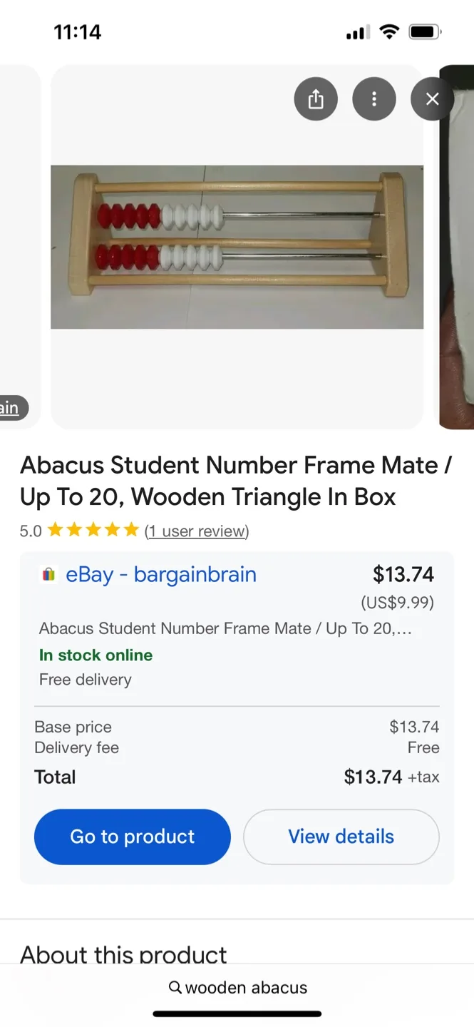 NEW Wooden Abacus - Educational Toy image indicator(3)