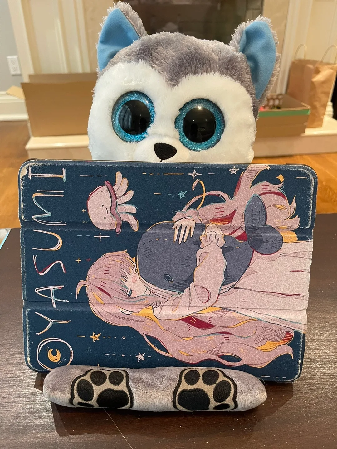 Ty Beanie Boo iPad stand - Slush Husky 🧡 thumbnail