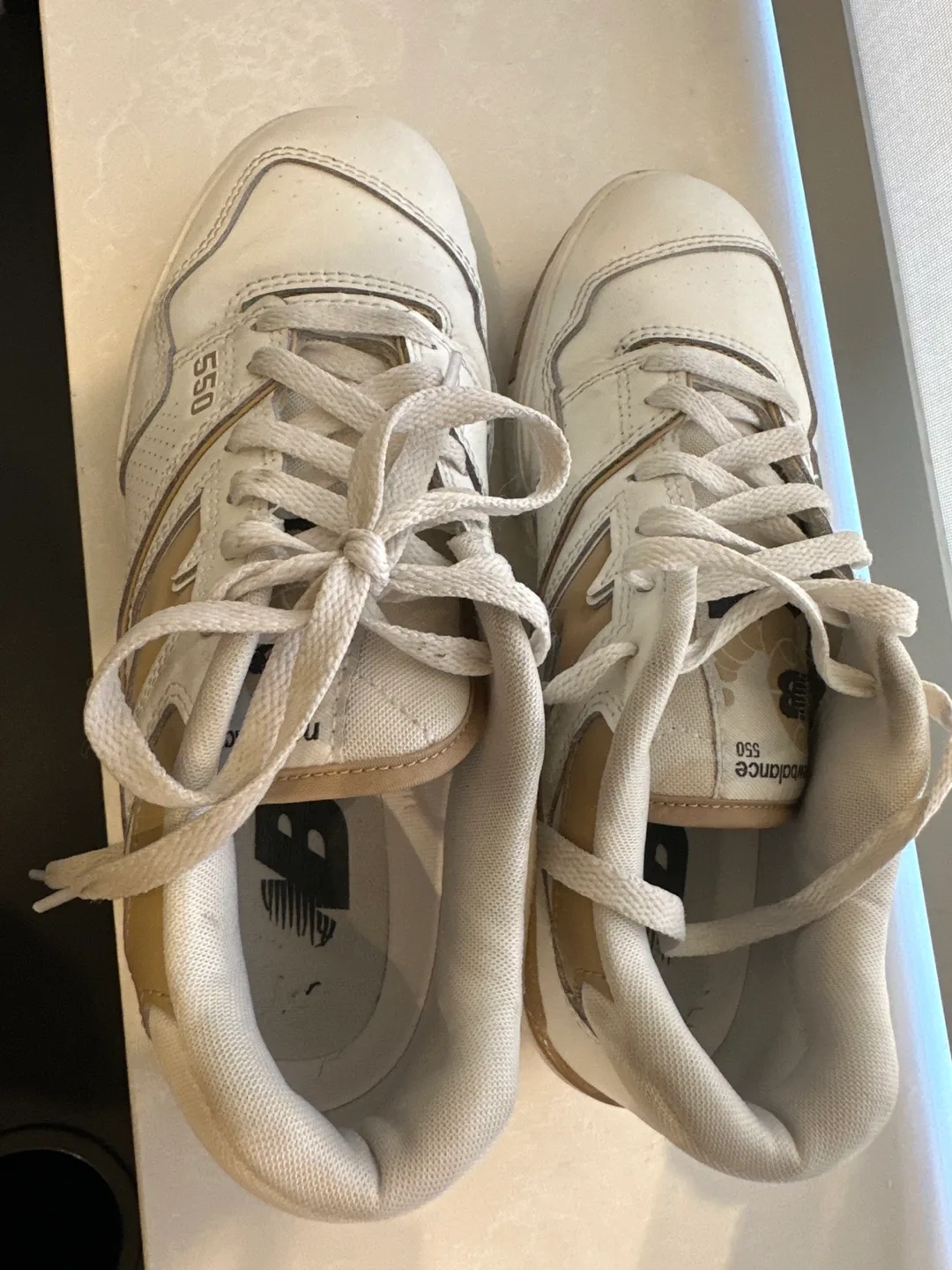 New Balance 550 White/Gold Sneakers image indicator(4)