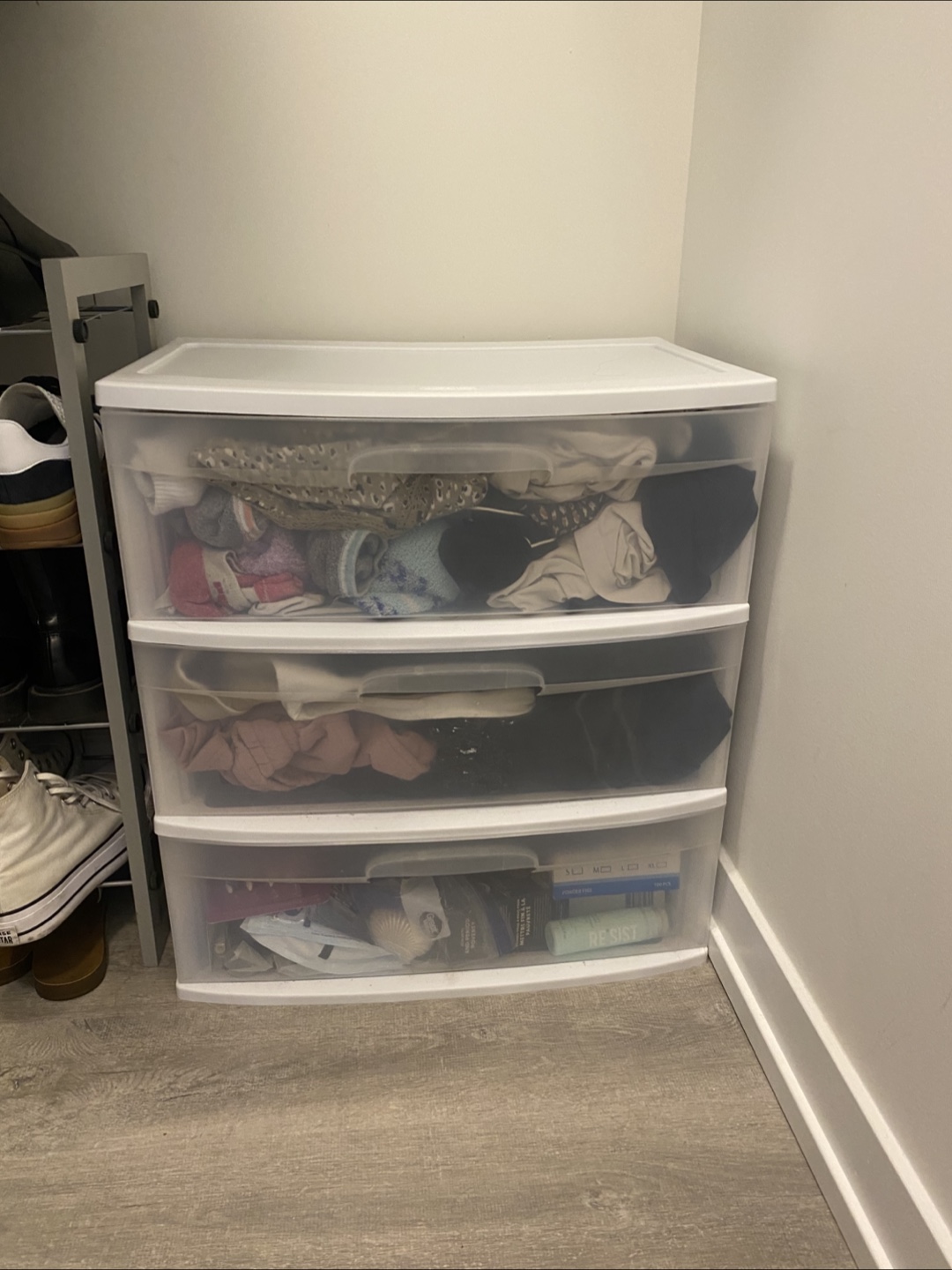Plastic 3-Drawer Storage Unit