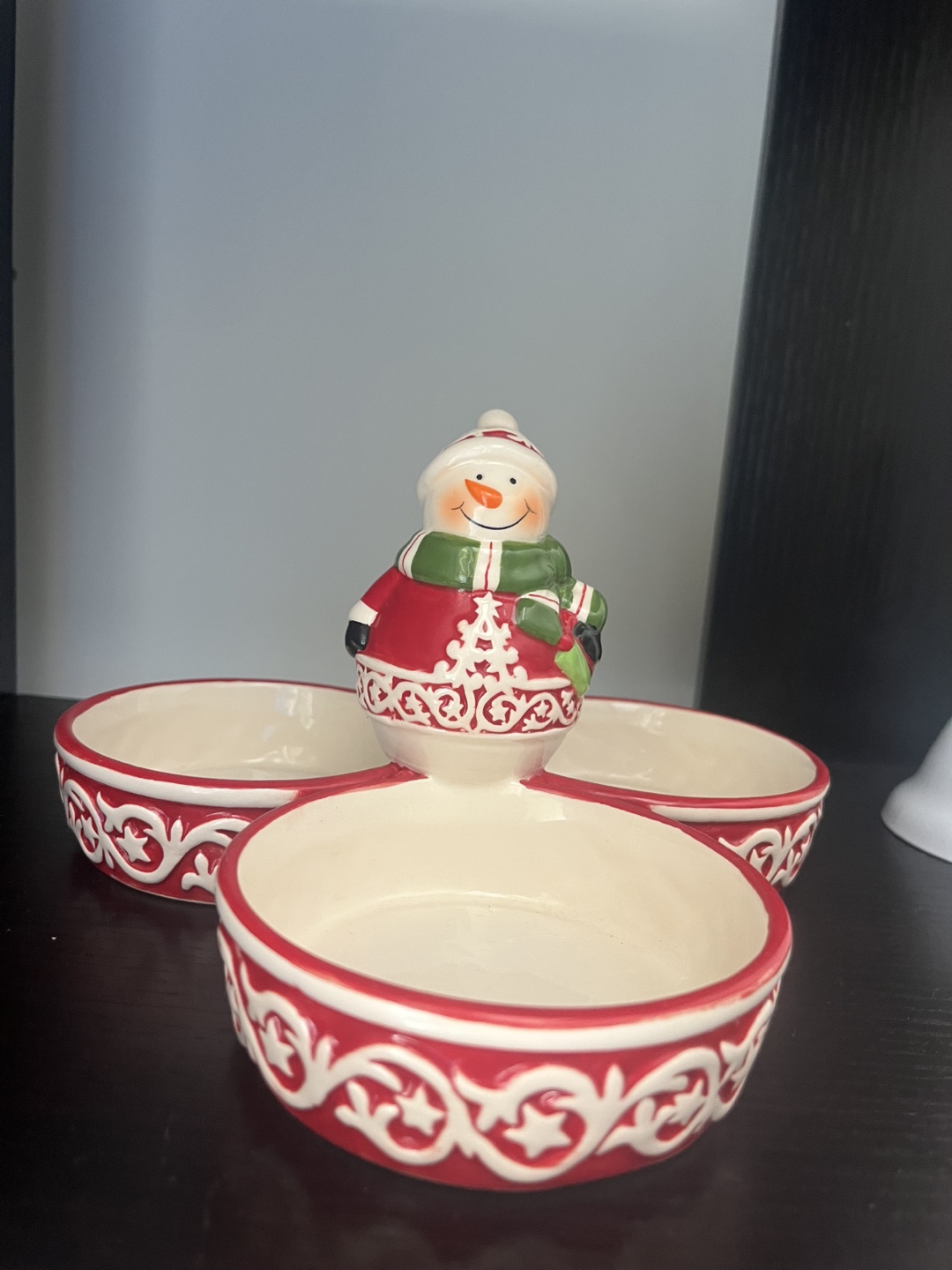 Festive Snowman Ceramic Dip Set & Salt/Pepper Shakers - photo 3