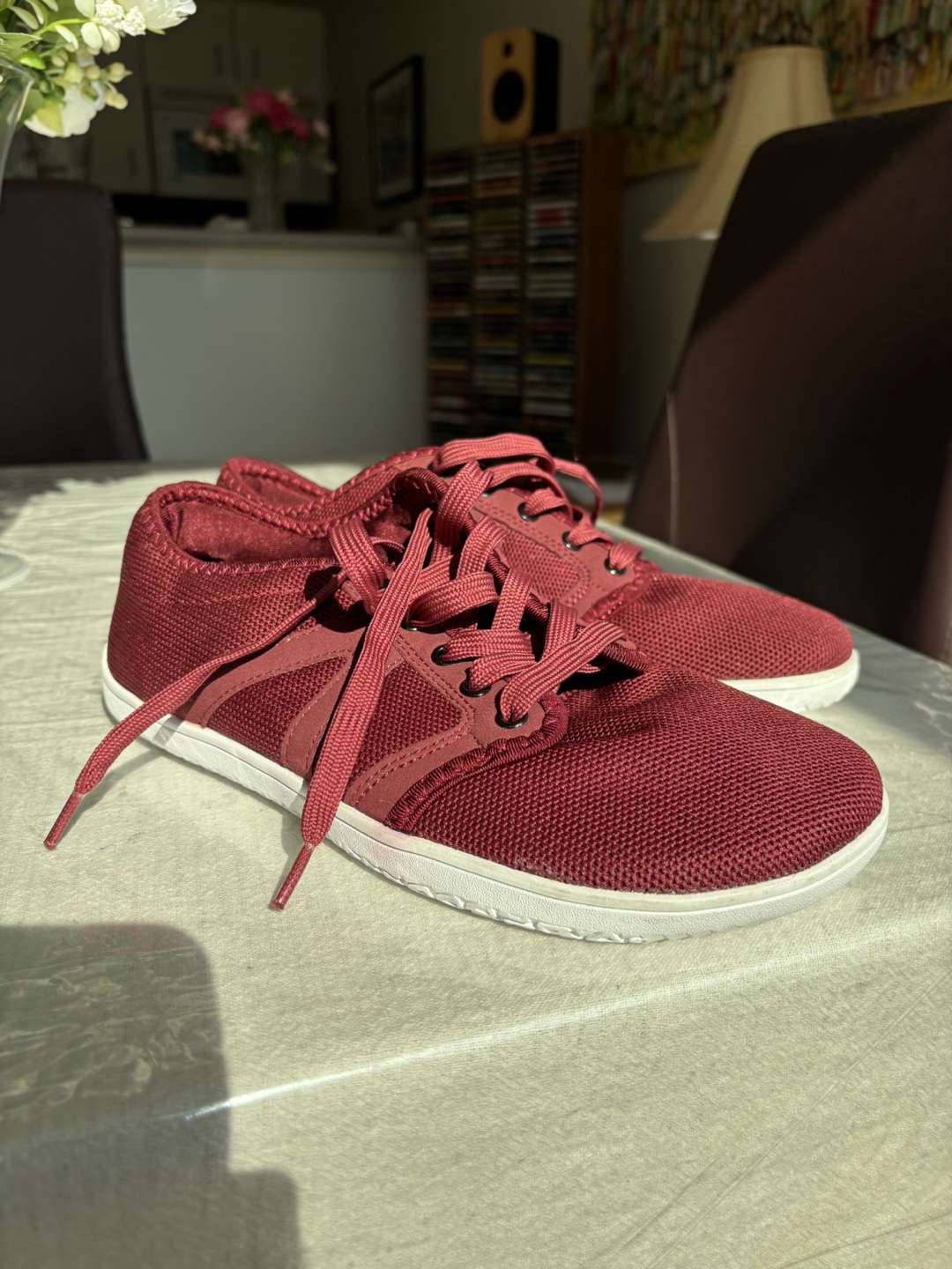 Vivobarefoot Primus Knit Burgundy Size 9