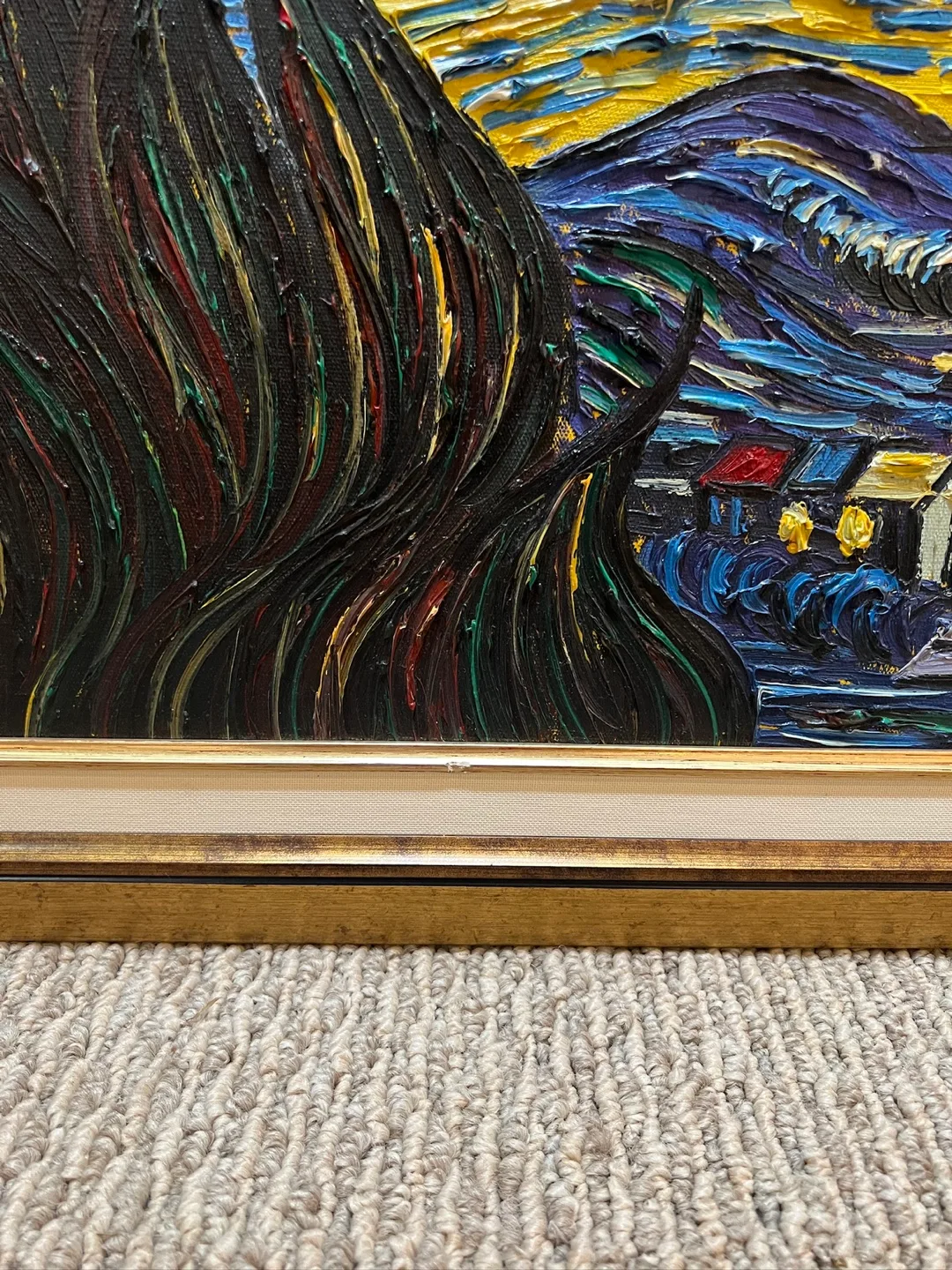 Framed Canvas Reproduction, Vincent van Gogh’s Starry Night image indicator(2)