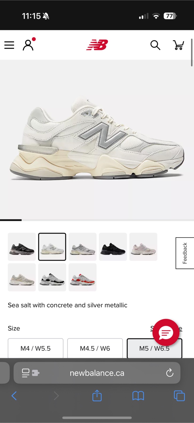 New Balance 9060 Sea Salt W6.5