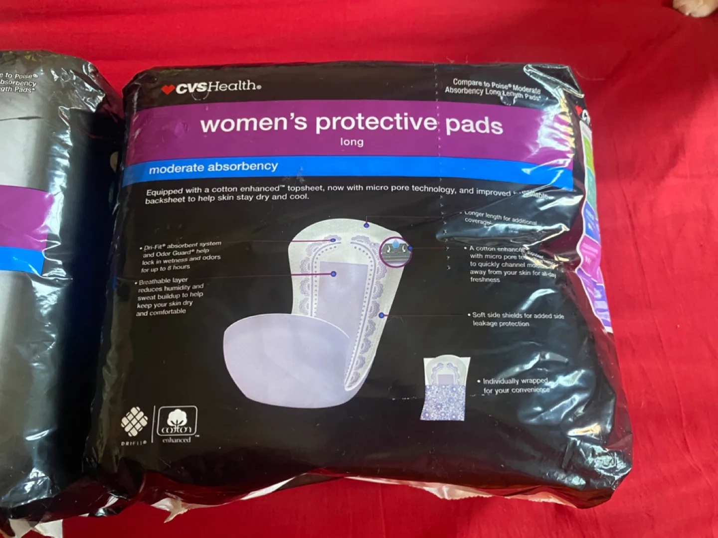 CVS Health Women's Protective Pads, Long, 54 Count image indicator(2)