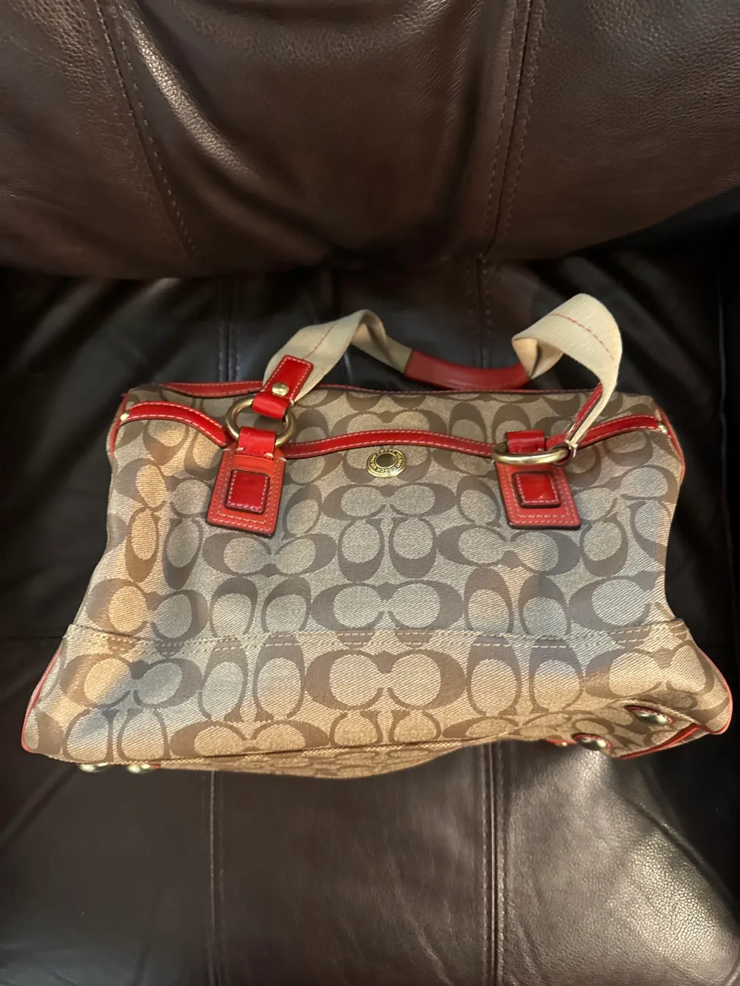 Coach Heritage Stripe Zip Satchel image indicator(3)