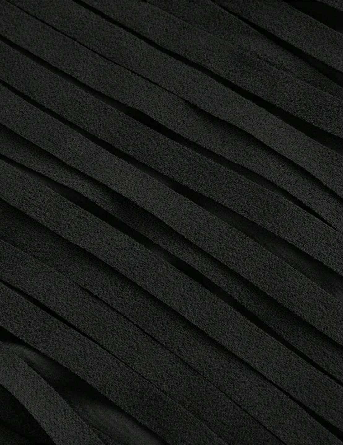 Brand New! Black Fringe Mini Suede Skirt - XL - photo 4