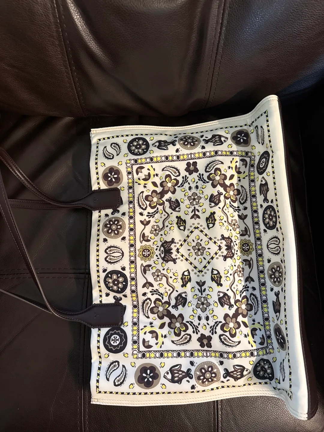 Tory Burch Ella Printed Tote - Ivory Pisces Dream image indicator(3)