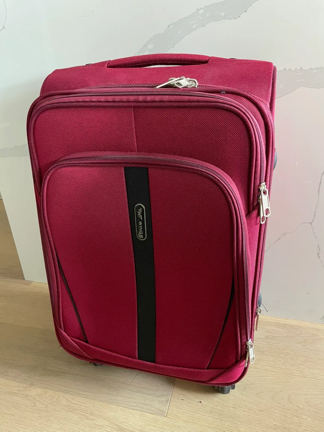 WINGS Burgundy Carry-On Suitcase thumbnail