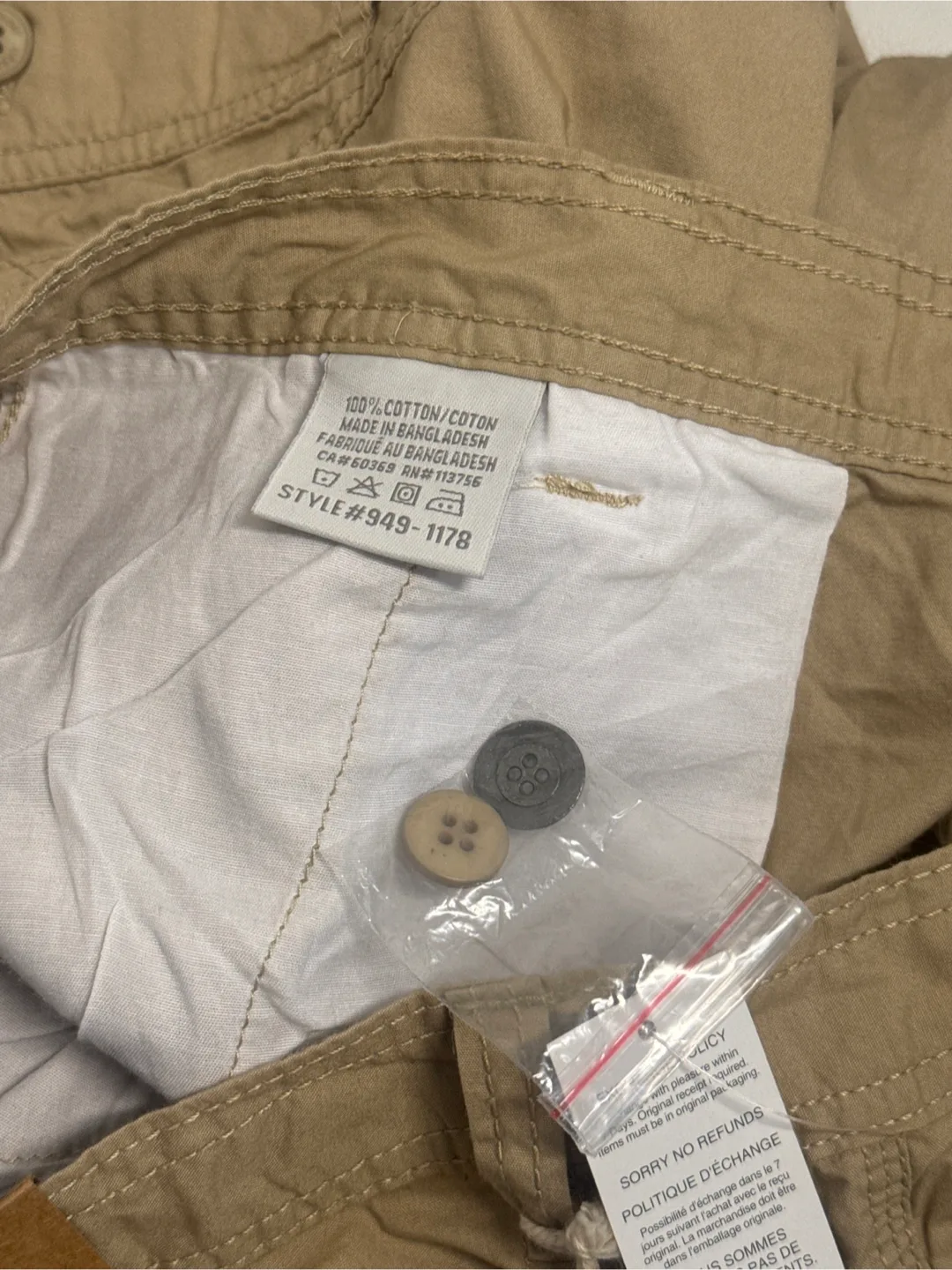 Urbanology Cargo Shorts Size 38 100% Cotton image indicator(3)