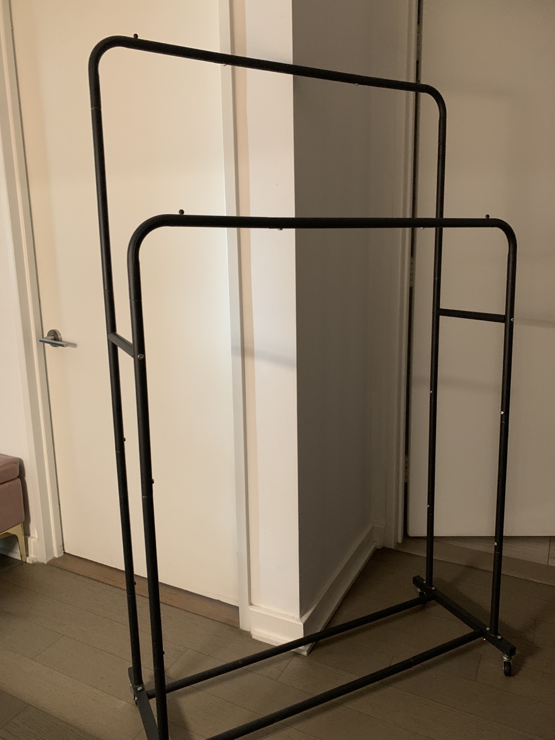 Double Rod Clothing Rack (Black) - photo 3