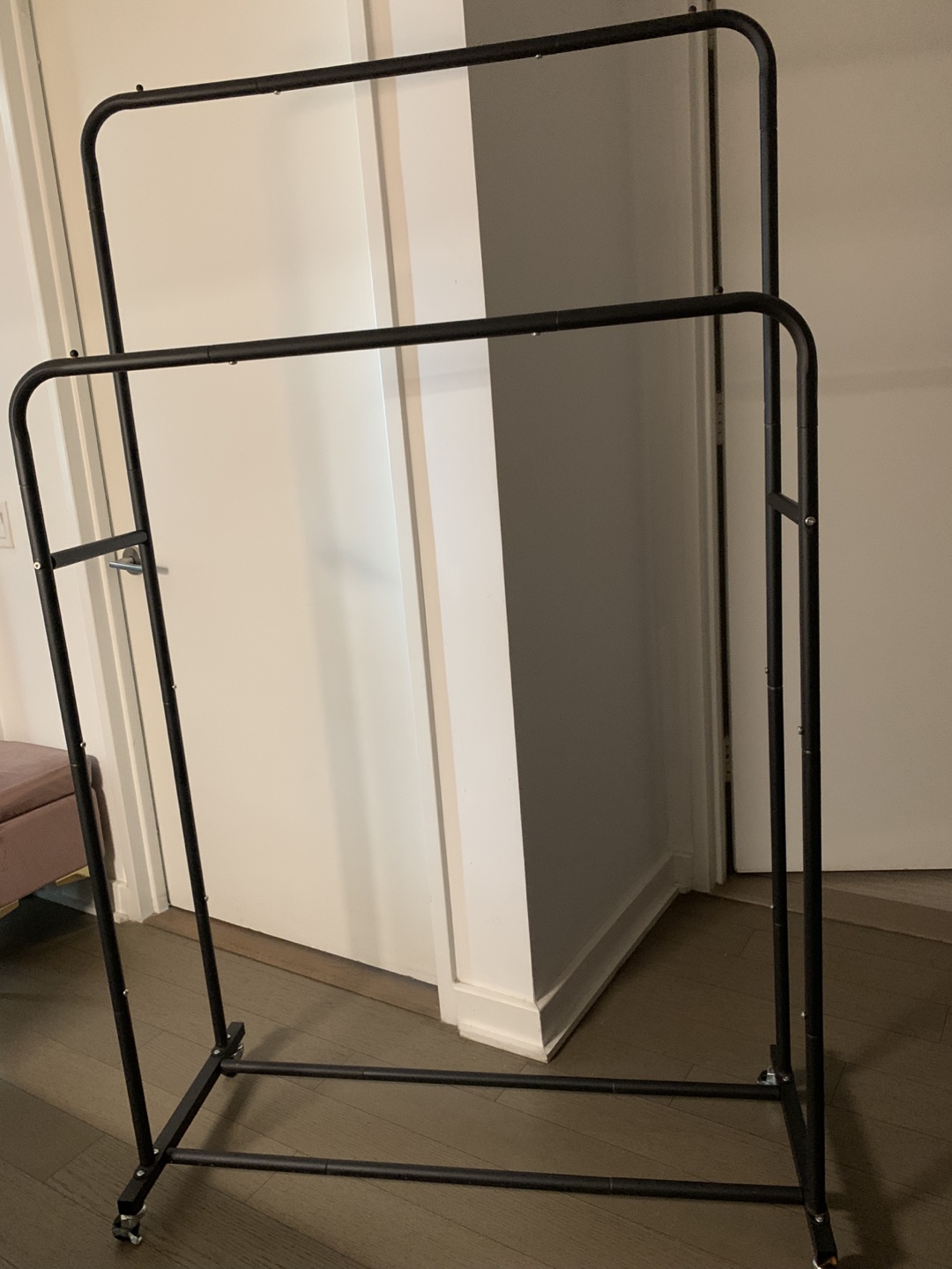 Double Rod Clothing Rack (Black)