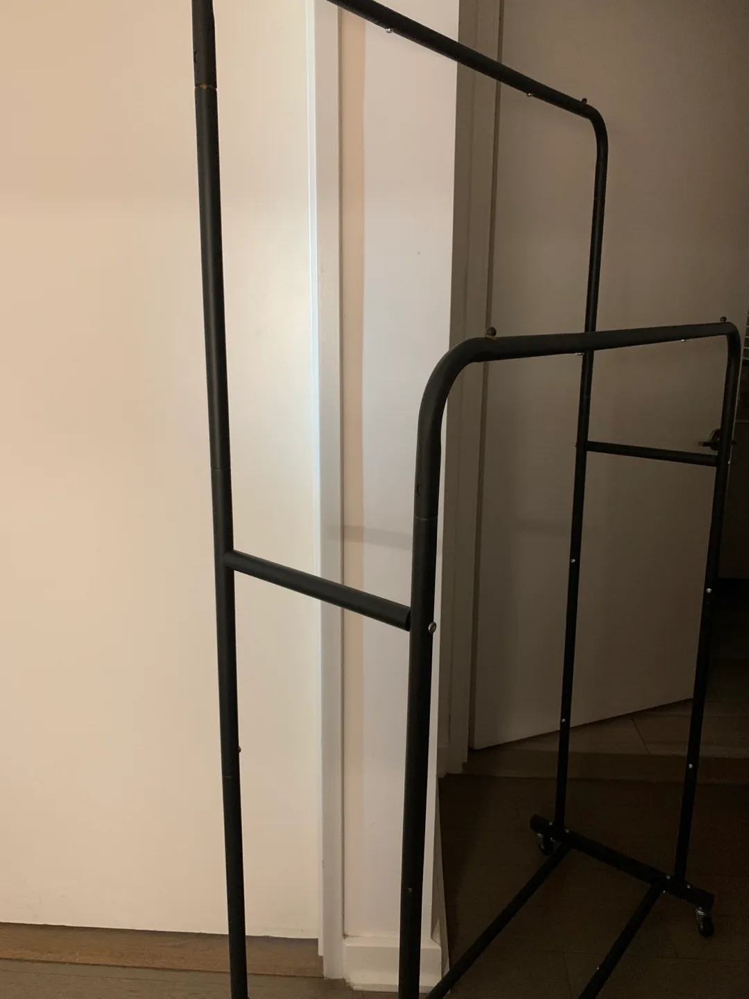 Double Rod Clothing Rack (Black) image indicator(2)