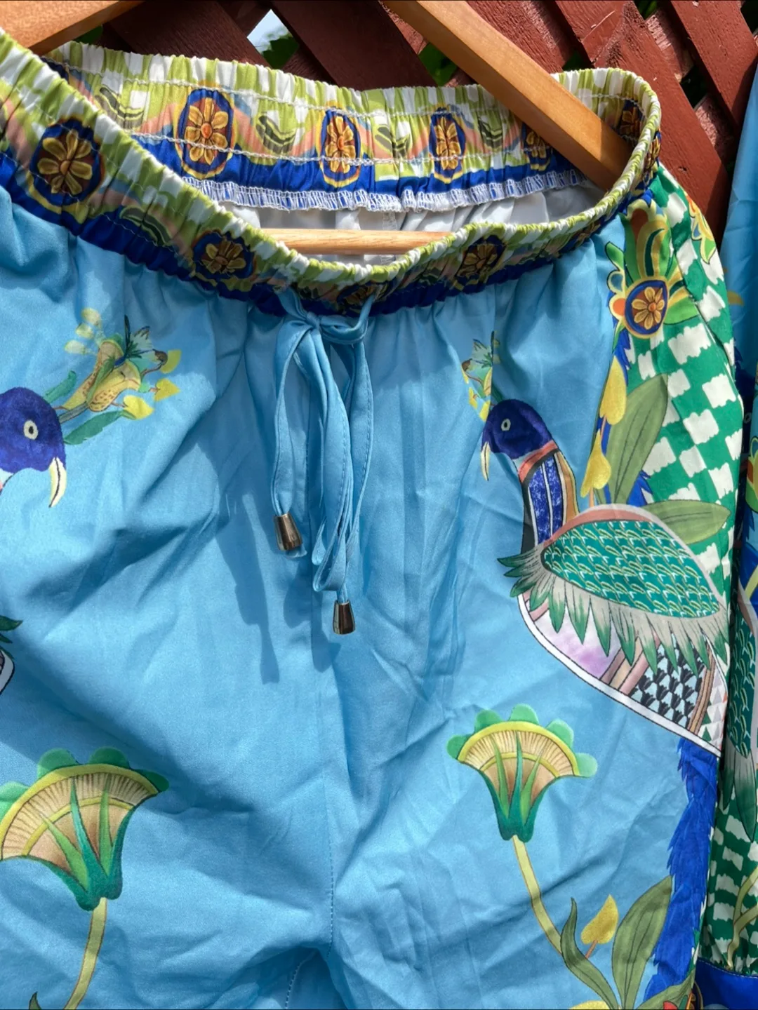 Matching Blue Floral Print Shirt & Pants Set image indicator(5)