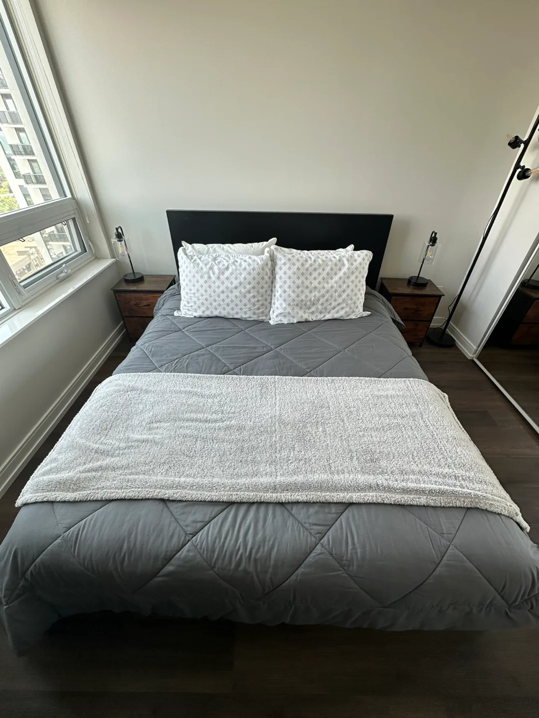 MALM Queen Size Bed with 4 storage underneath + Mattress thumbnail