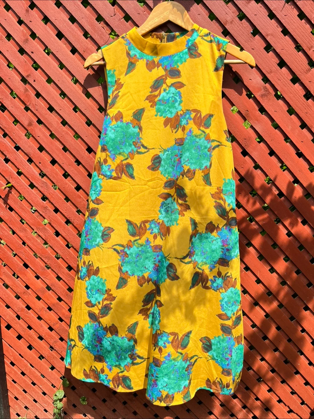 Yellow Floral Sleeveless Dress image indicator(3)