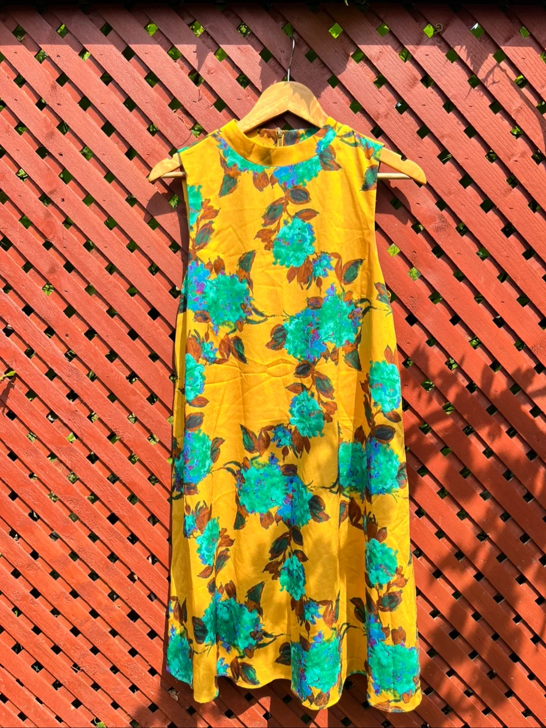 Yellow Floral Sleeveless Dress thumbnail