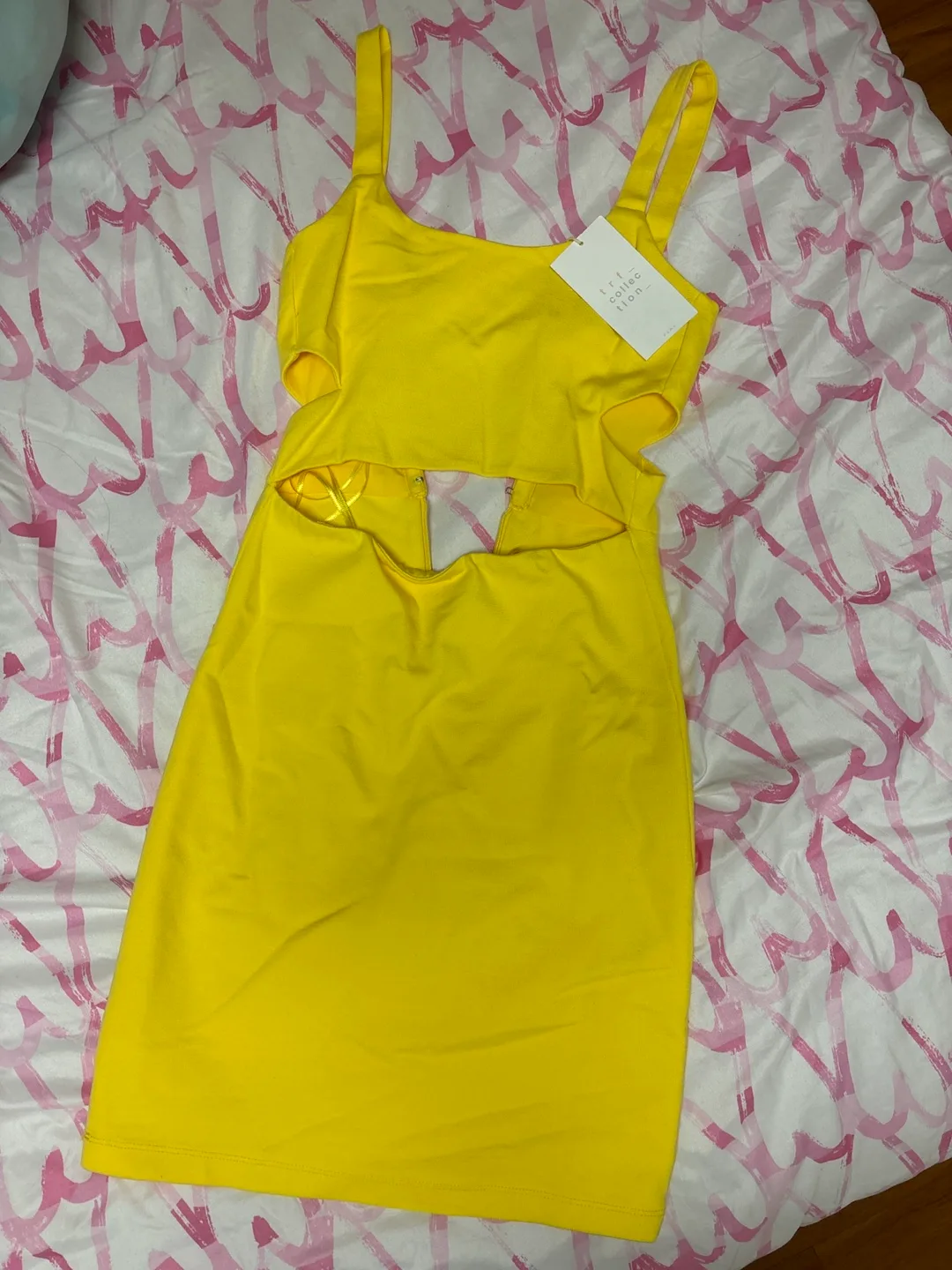 TRF Collection Yellow Cutout Dress thumbnail