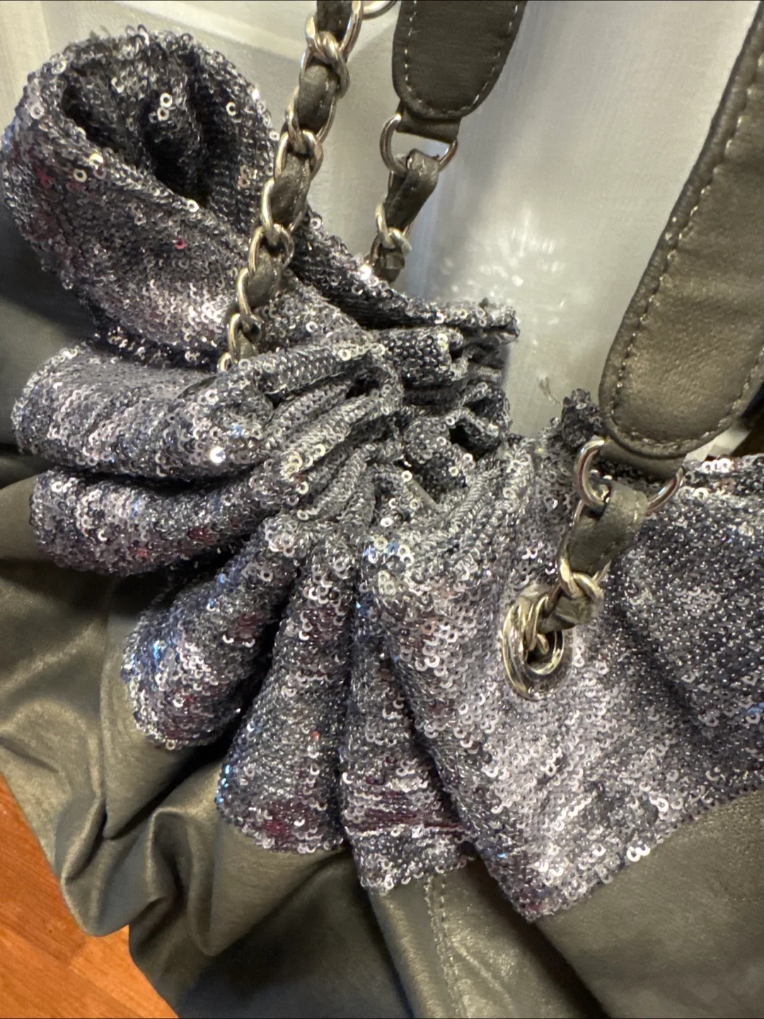 Jacky & Celine Grey Sequin Purse image indicator(2)
