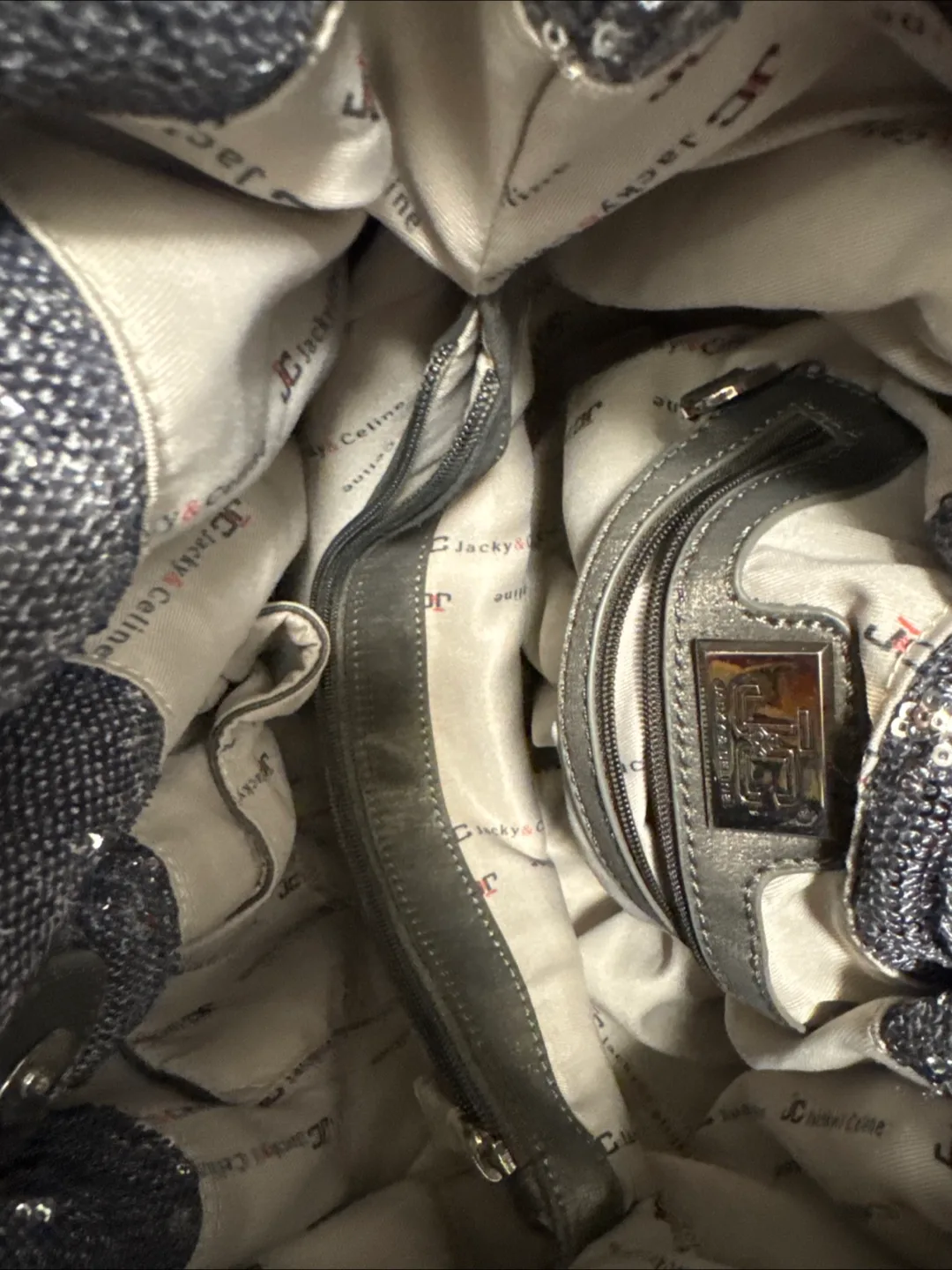 Jacky & Celine Grey Sequin Purse image indicator(4)