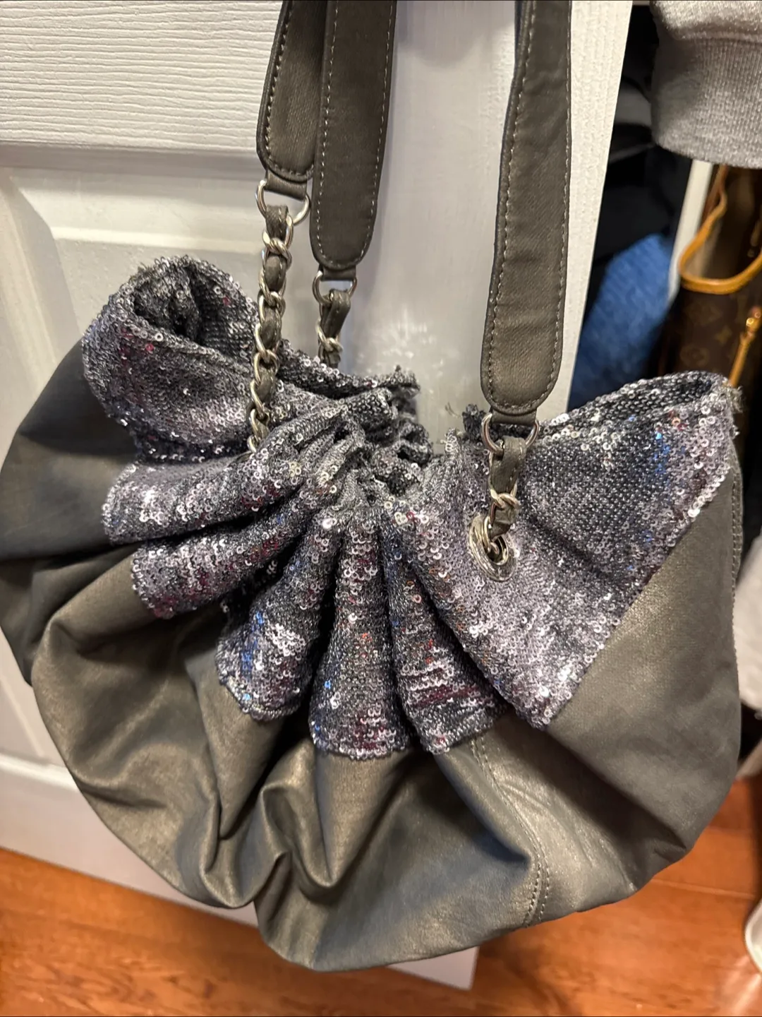 Jacky & Celine Grey Sequin Purse thumbnail