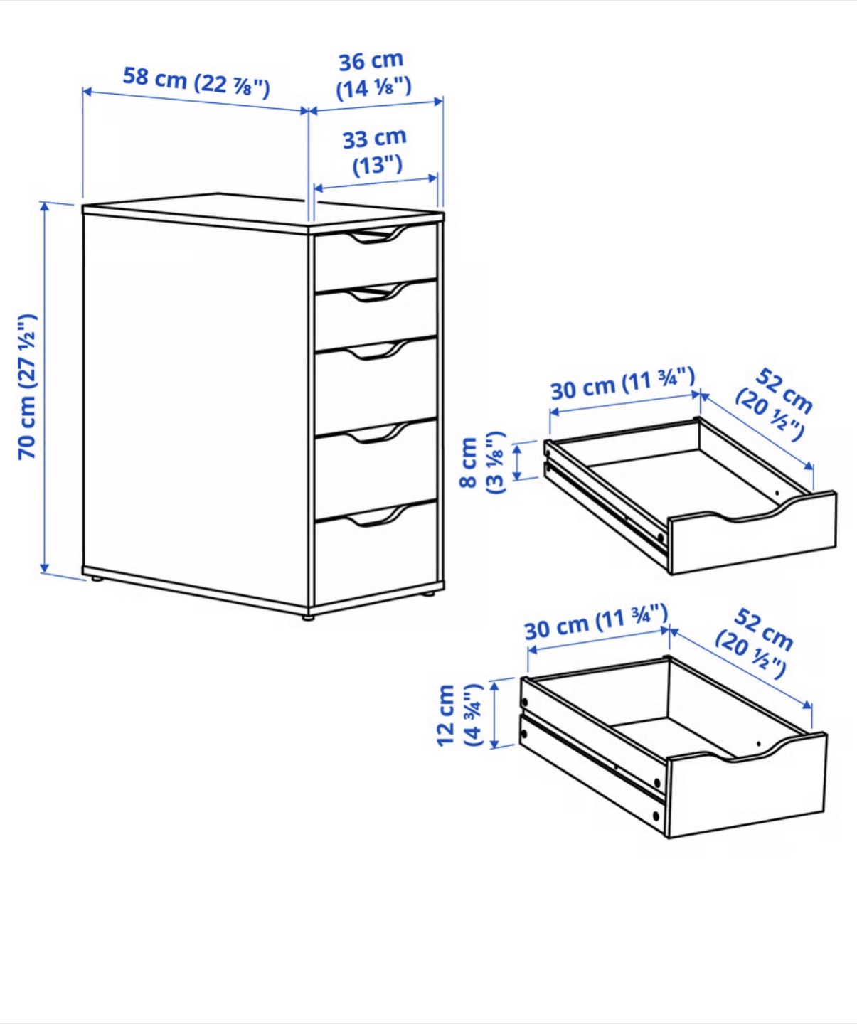 IKEA Alex White Drawer Unit - photo 2