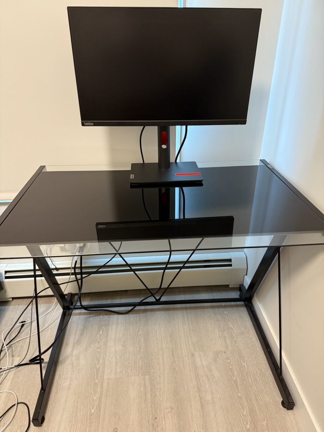 Glass Top Computer Desk