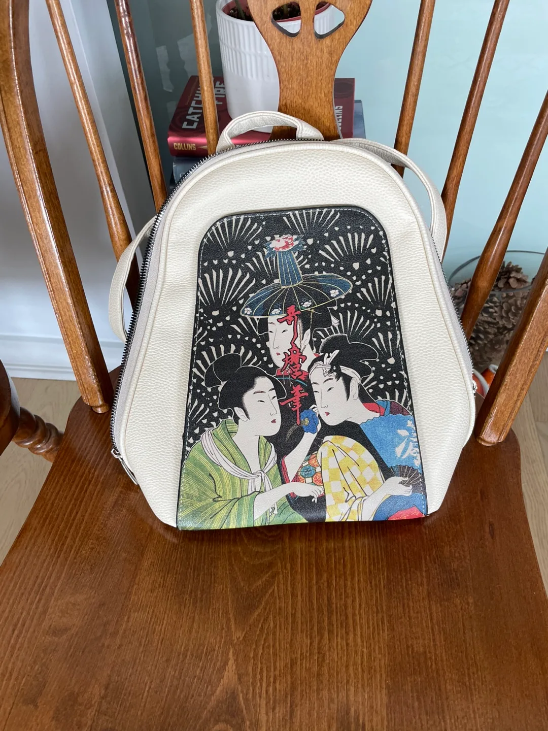 Bogo Backpack - Cream with Art Design thumbnail