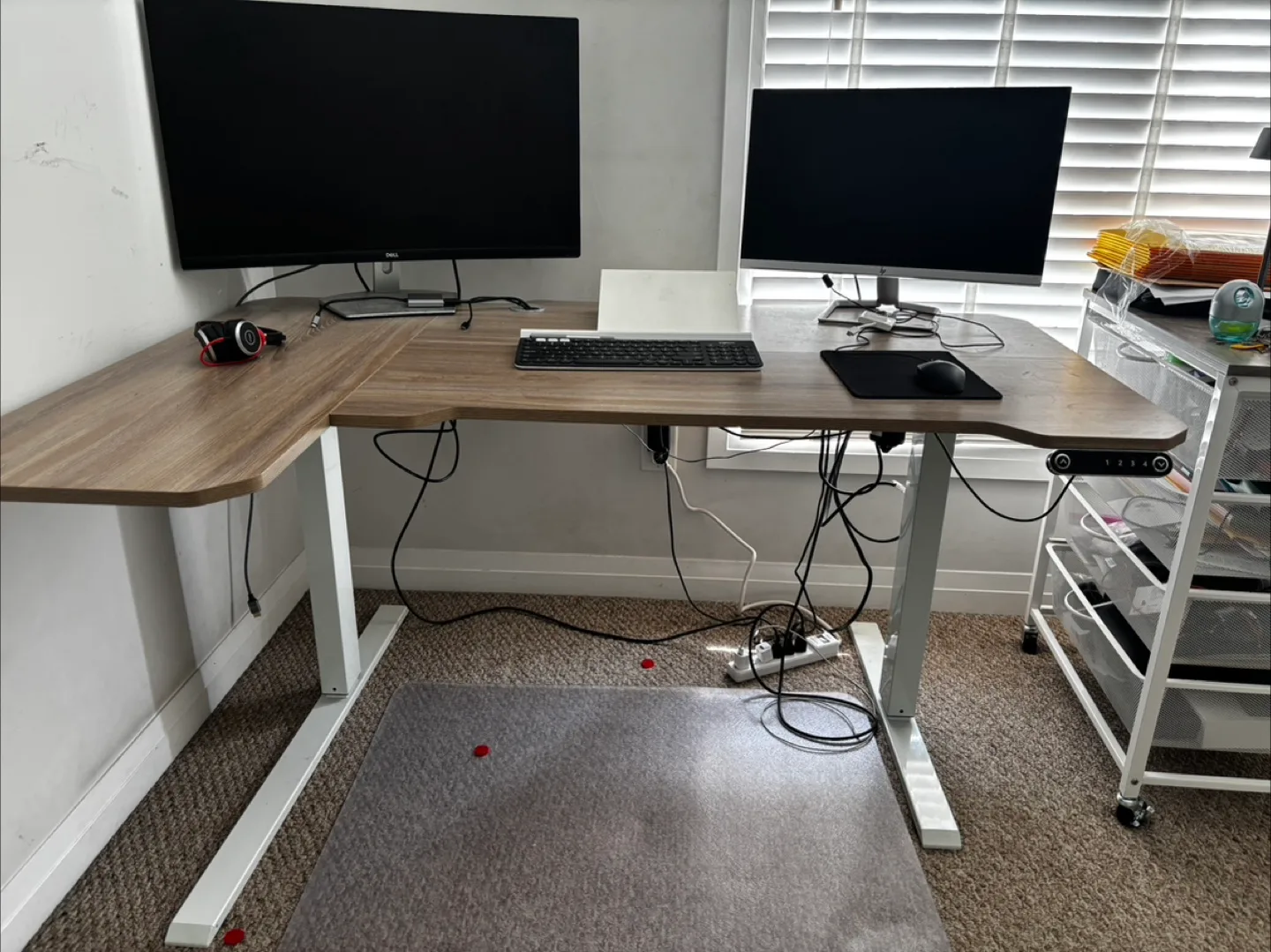 Adjustable Height L-Shaped Standing Desk thumbnail