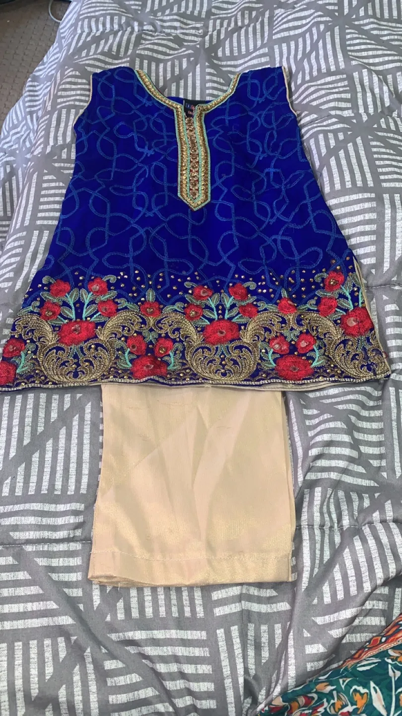 Blue Embroidered Salwar Kameez Suit thumbnail