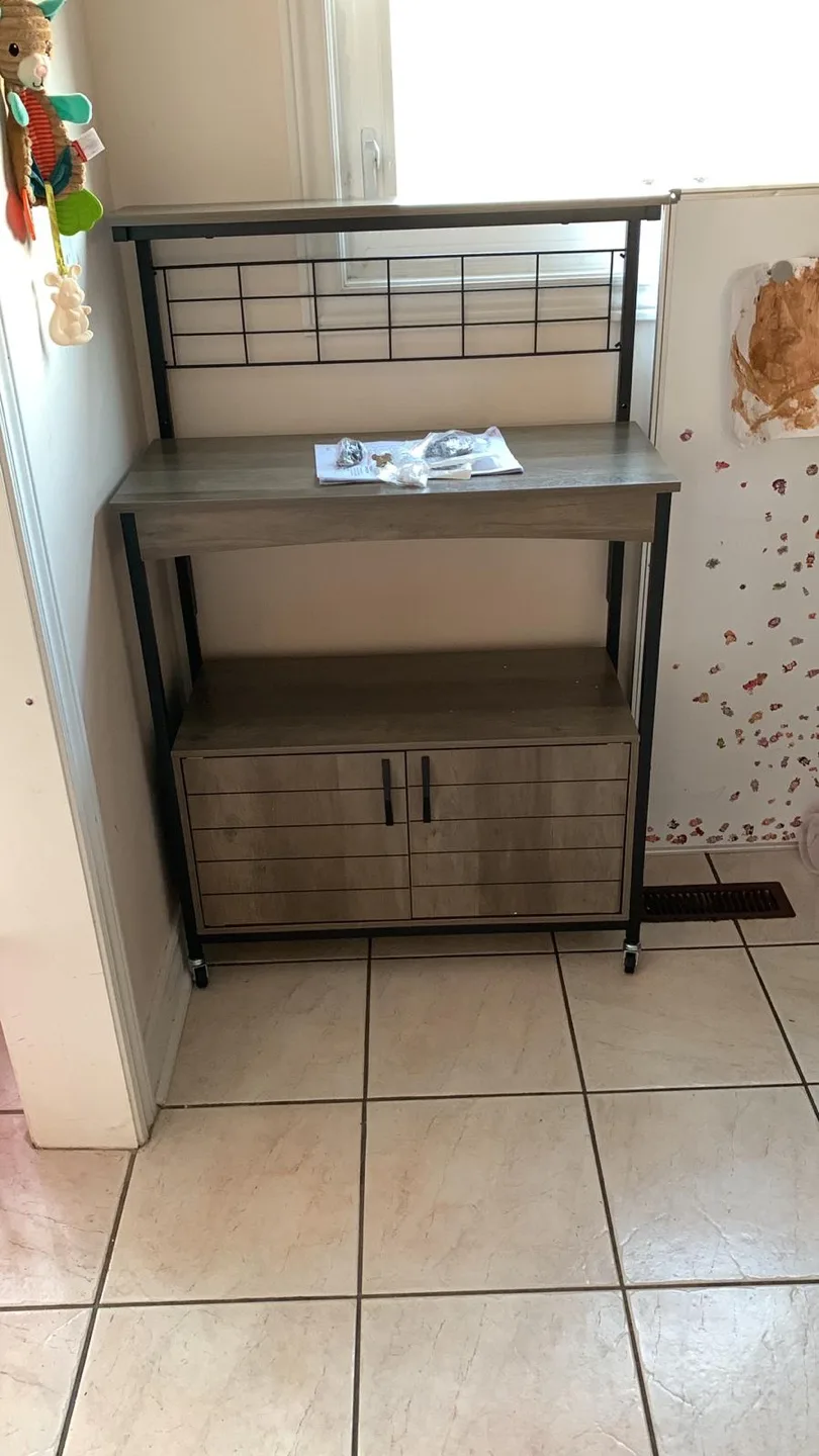 Bestier Bakers Rack w/ Storage Cabinet image indicator(2)