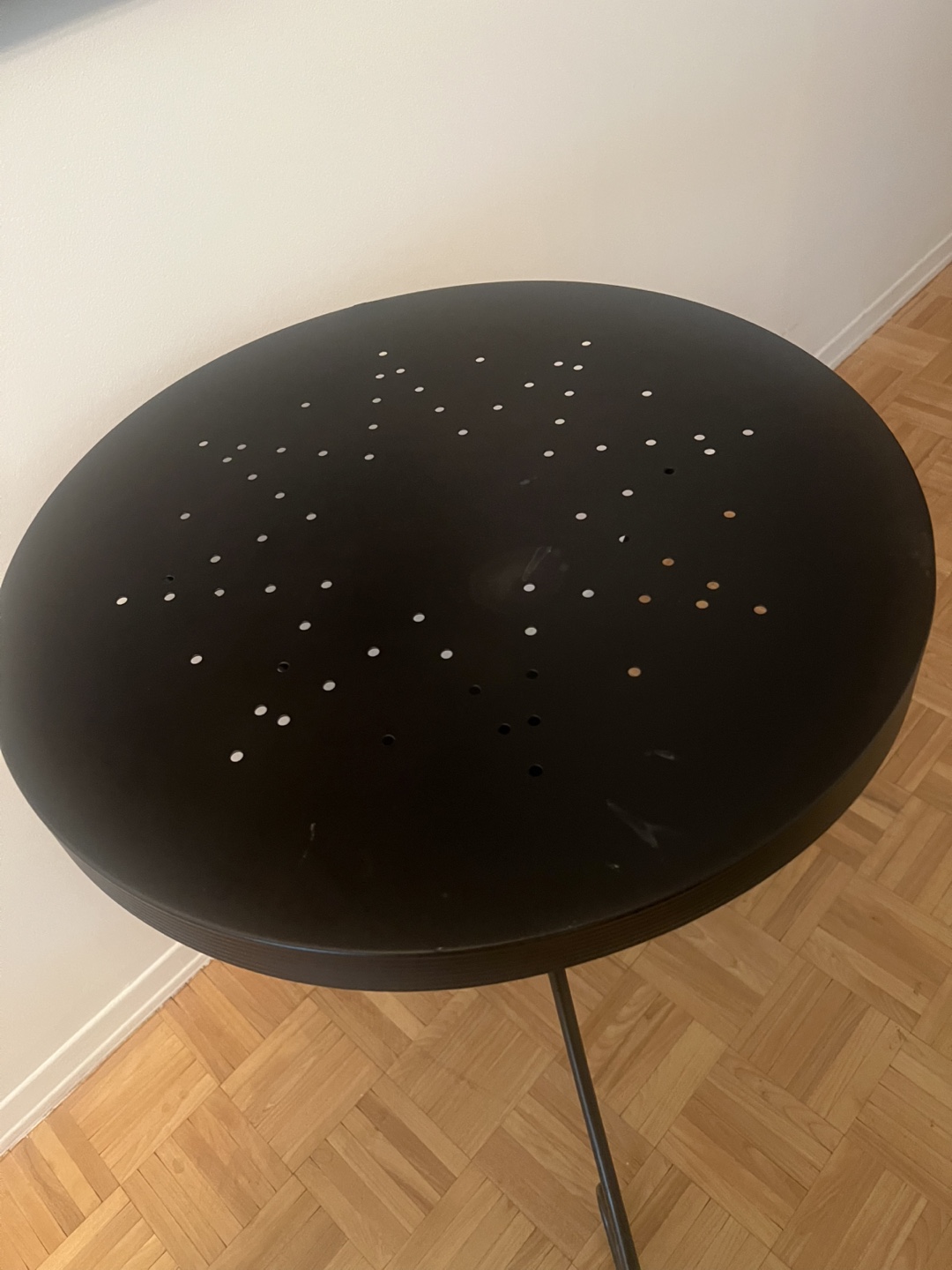 Black Metal Round Side Table