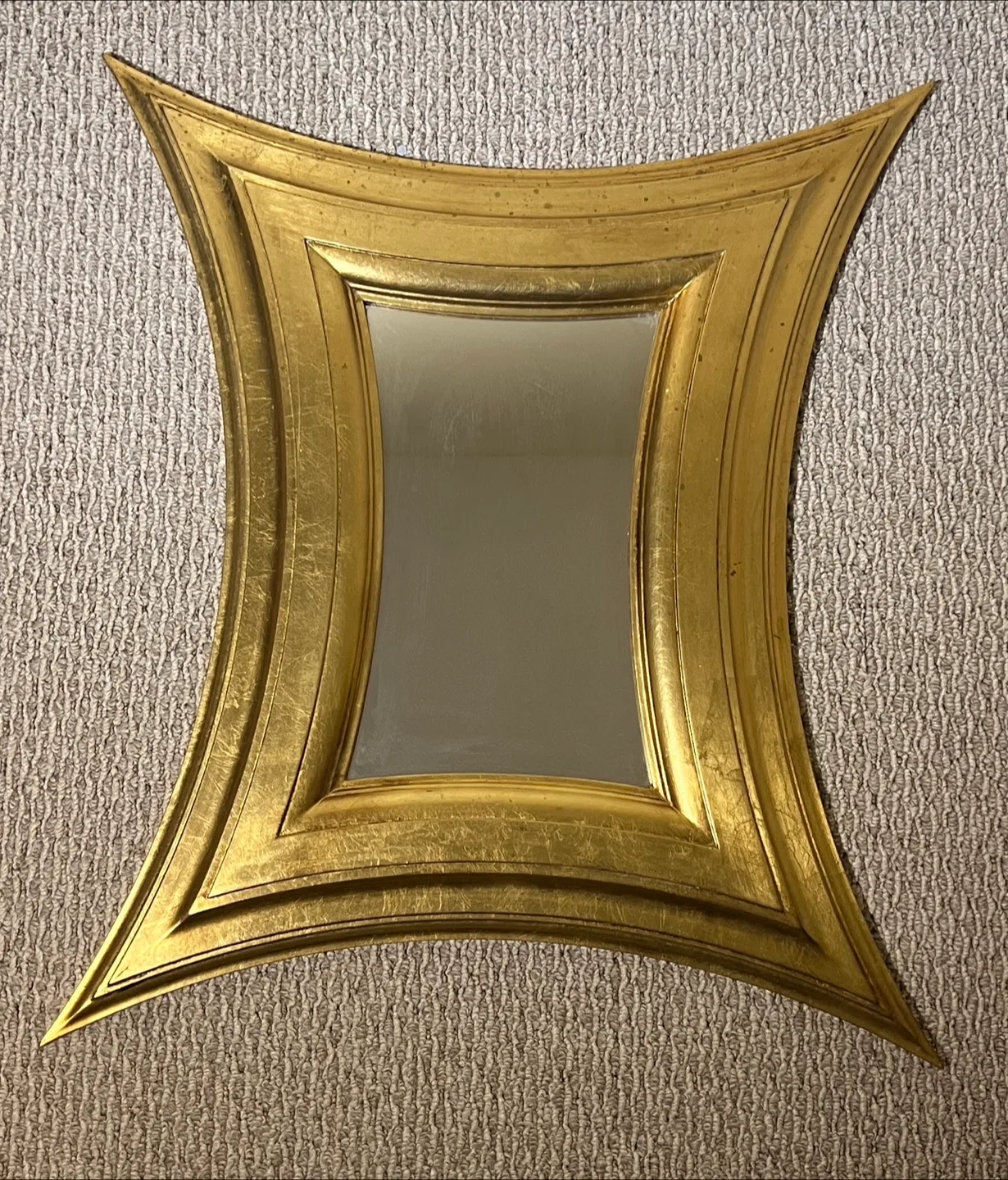 Striking Sculptural Gold Mirror – Hollywood Regency Style image indicator(3)