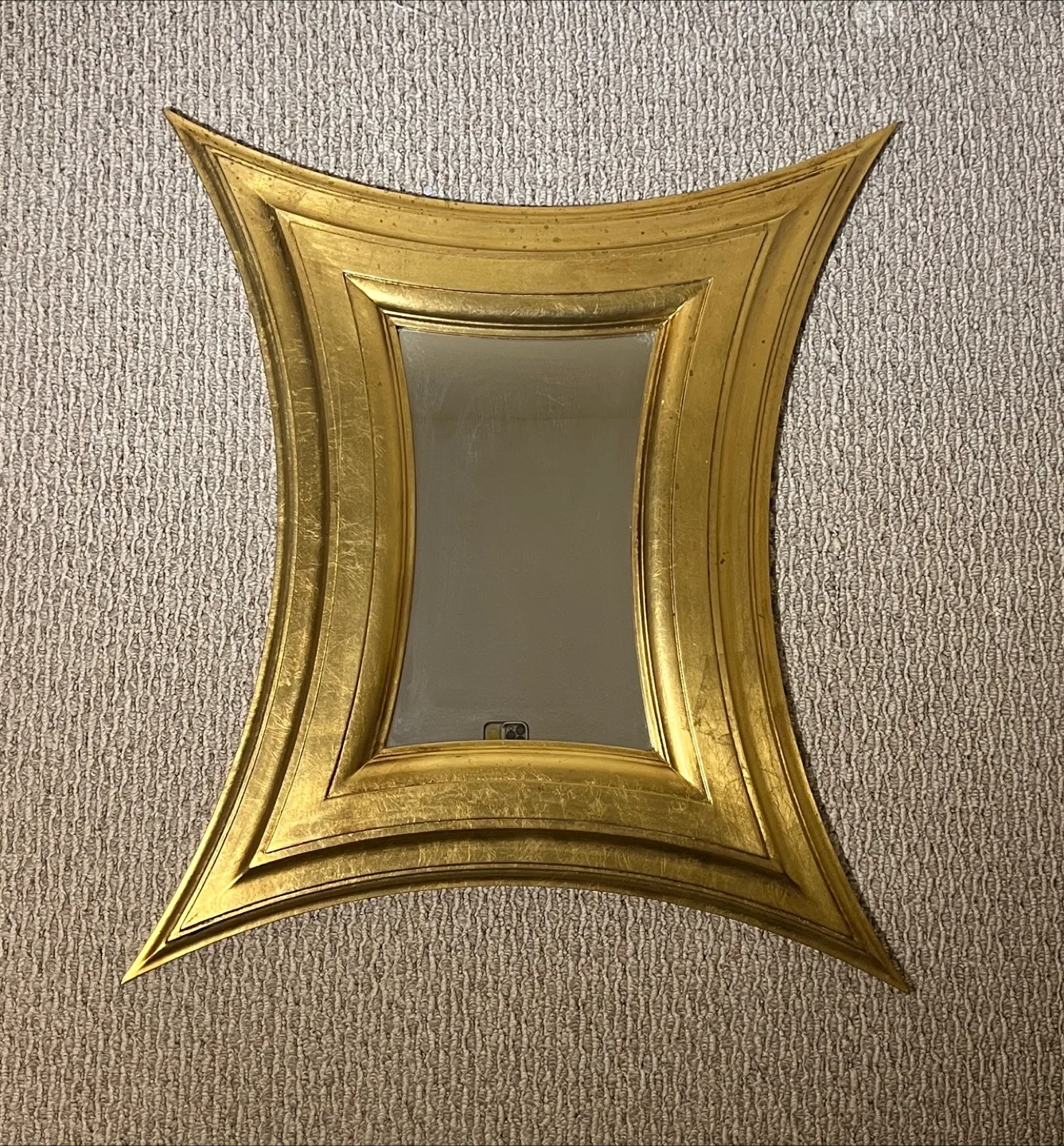 Striking Sculptural Gold Mirror – Hollywood Regency Style image indicator(2)
