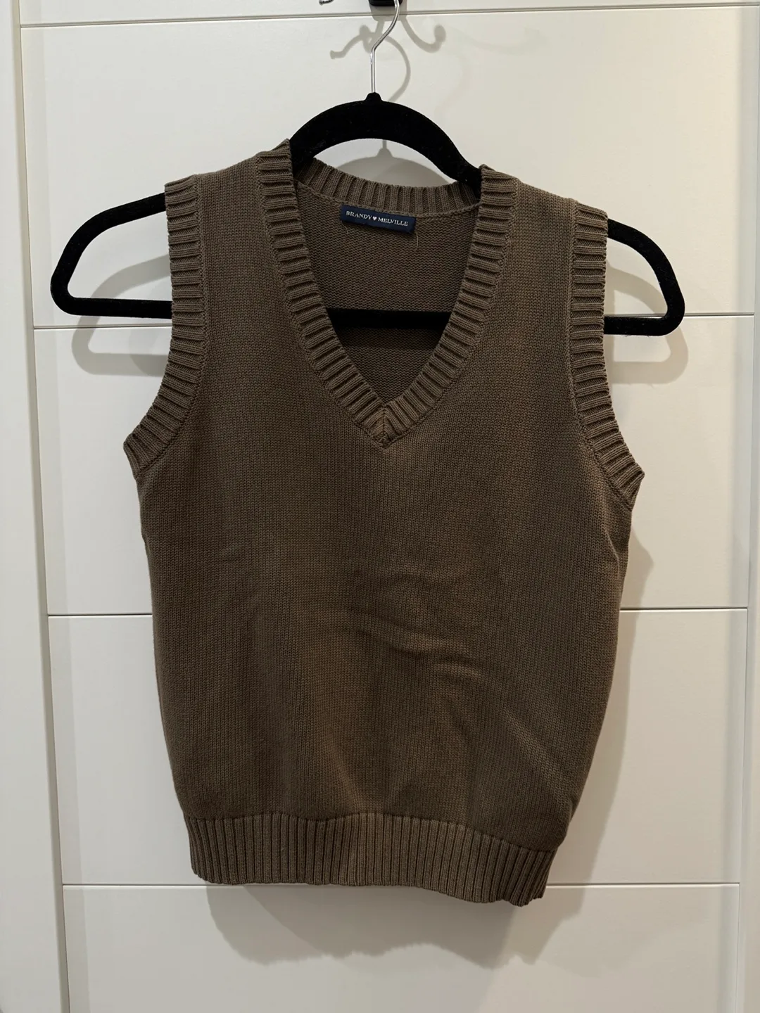 Brandy Melville Dark Green Sweater Vest thumbnail