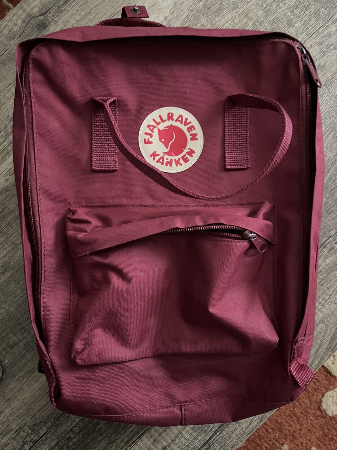Burgundy Backpack with padded straps