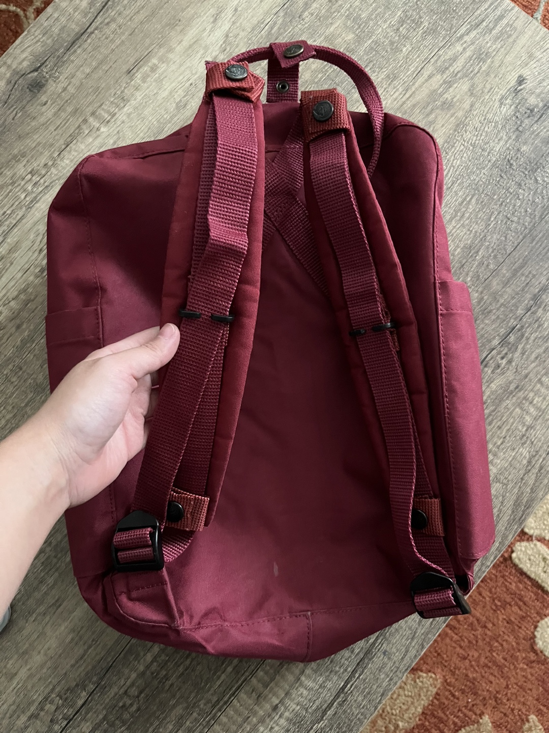 Burgundy Backpack with padded straps - photo 2