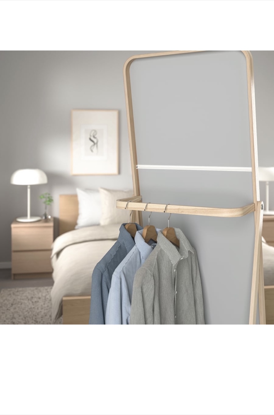 Ikea IKORNNES Standing Mirror, Ash - photo 3